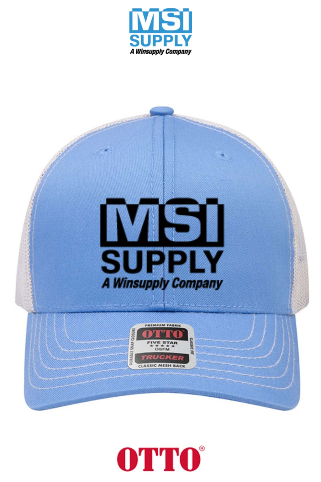 **BULK BUY SPECIAL** OTTO CAP® 6 Panel Mid Profile Mesh Back Trucker Hat - MSI Supply Houston