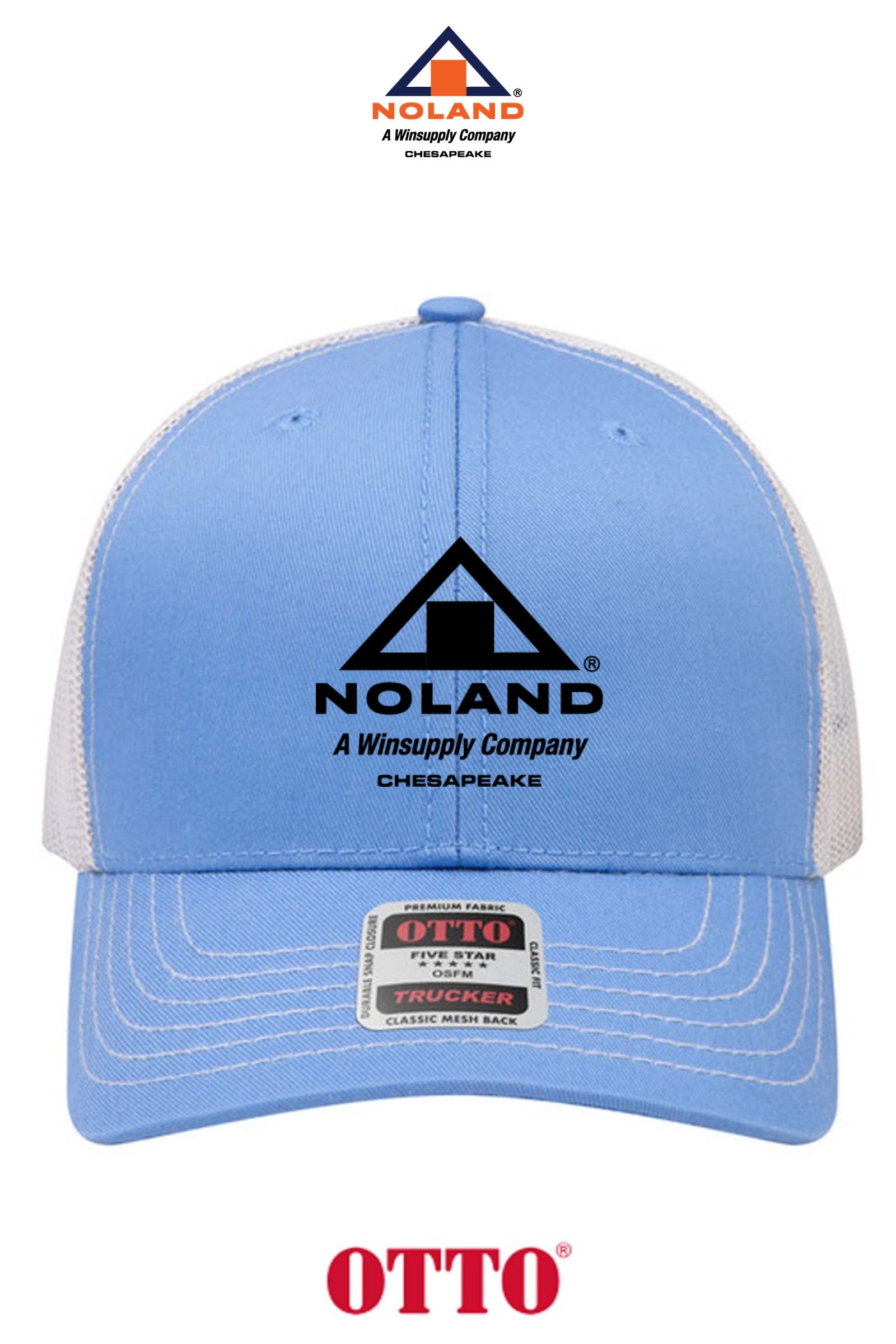 **BULK BUY SPECIAL** OTTO CAP® 6 Panel Mid Profile Mesh Back Trucker Hat - Noland Company Chesapeake