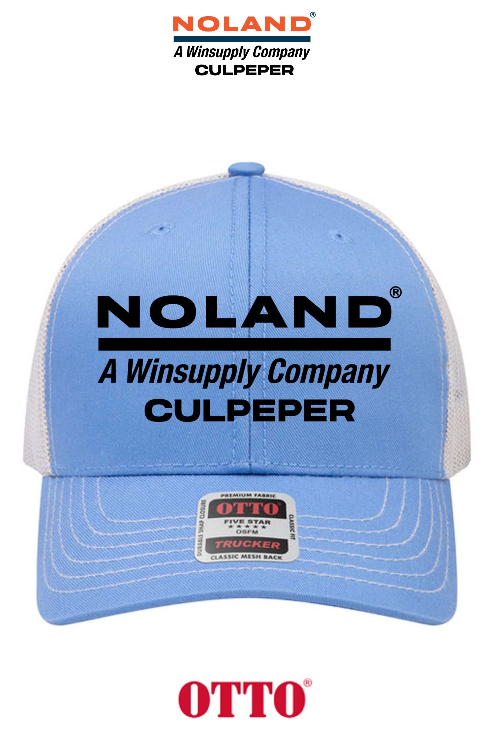 **BULK BUY SPECIAL** OTTO CAP® 6 Panel Mid Profile Mesh Back Trucker Hat - Culpeper Noland