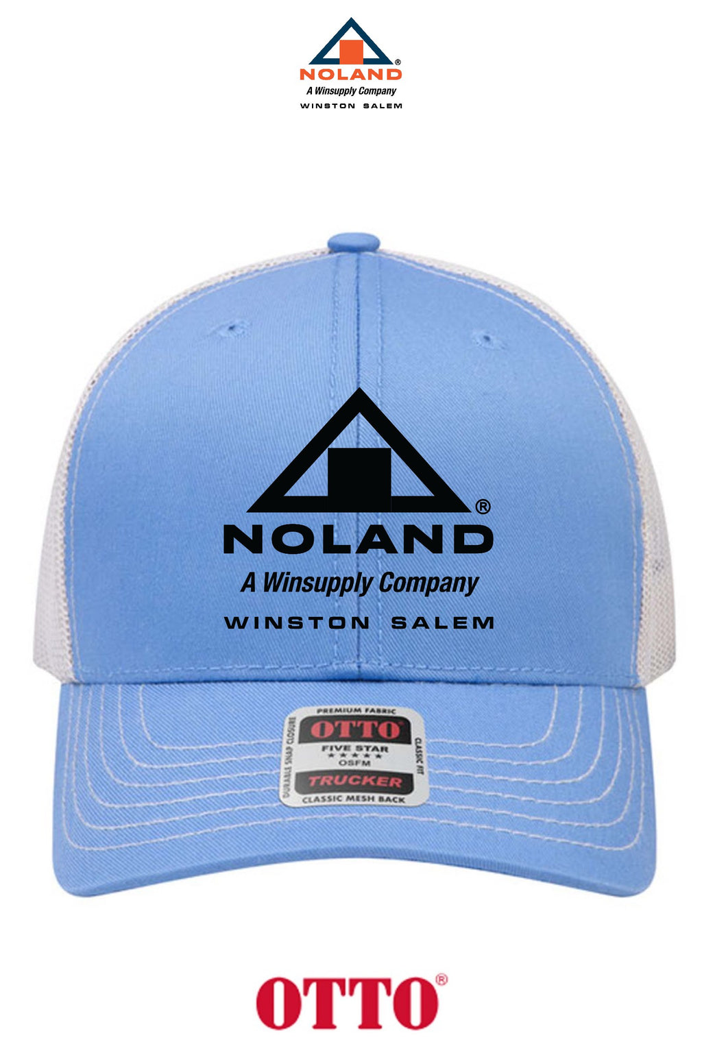 **BULK BUY SPECIAL** OTTO CAP® 6 Panel Mid Profile Mesh Back Trucker Hat - Winston Salem Noland
