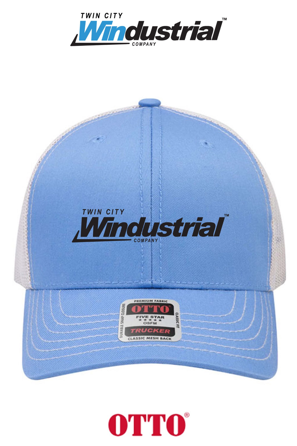 **BULK BUY SPECIAL** OTTO CAP® 6 Panel Mid Profile Mesh Back Trucker Hat - Twin City Windustrial