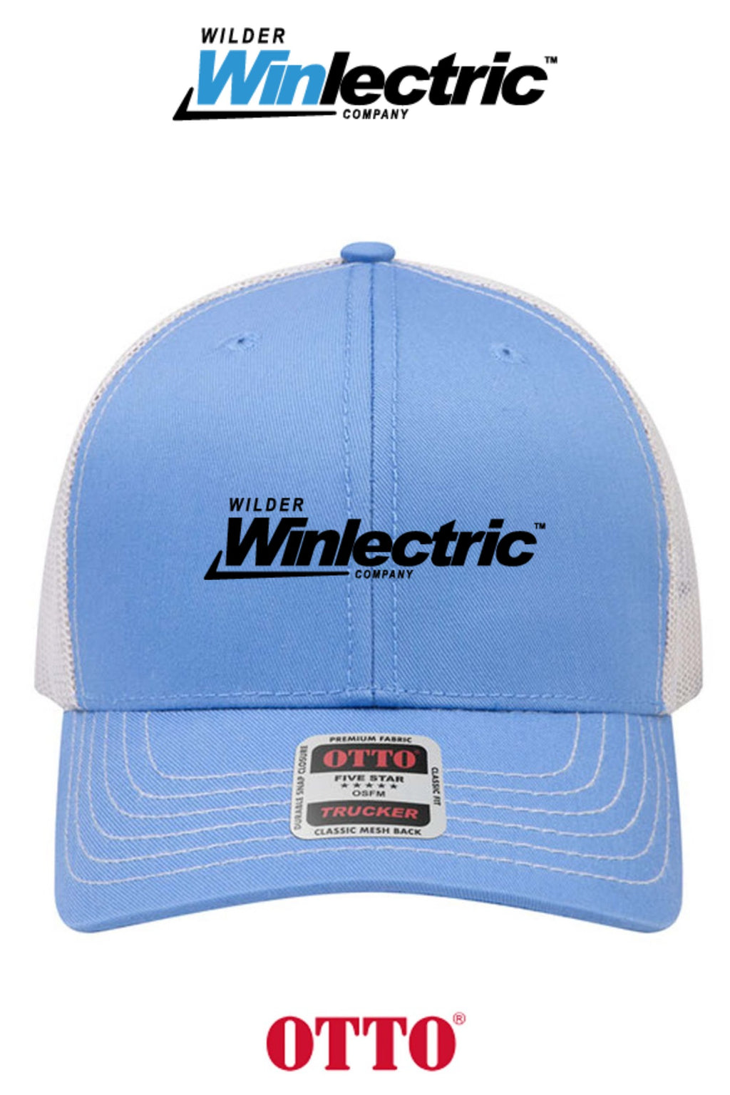 **BULK BUY SPECIAL** OTTO CAP® 6 Panel Mid Profile Mesh Back Trucker Hat - Wilder Winlectric
