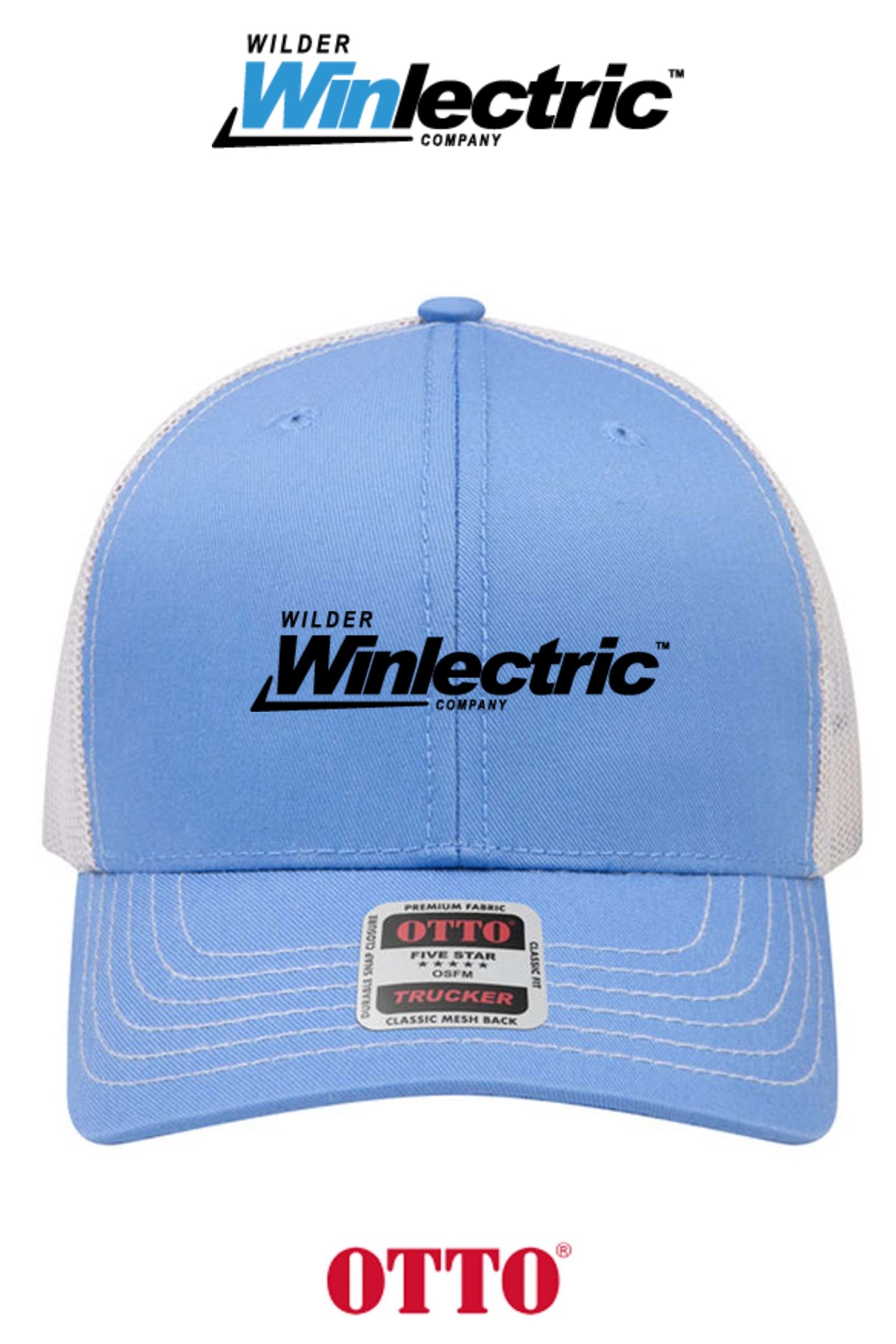 **BULK BUY SPECIAL** OTTO CAP® 6 Panel Mid Profile Mesh Back Trucker Hat - Wilder Winlectric