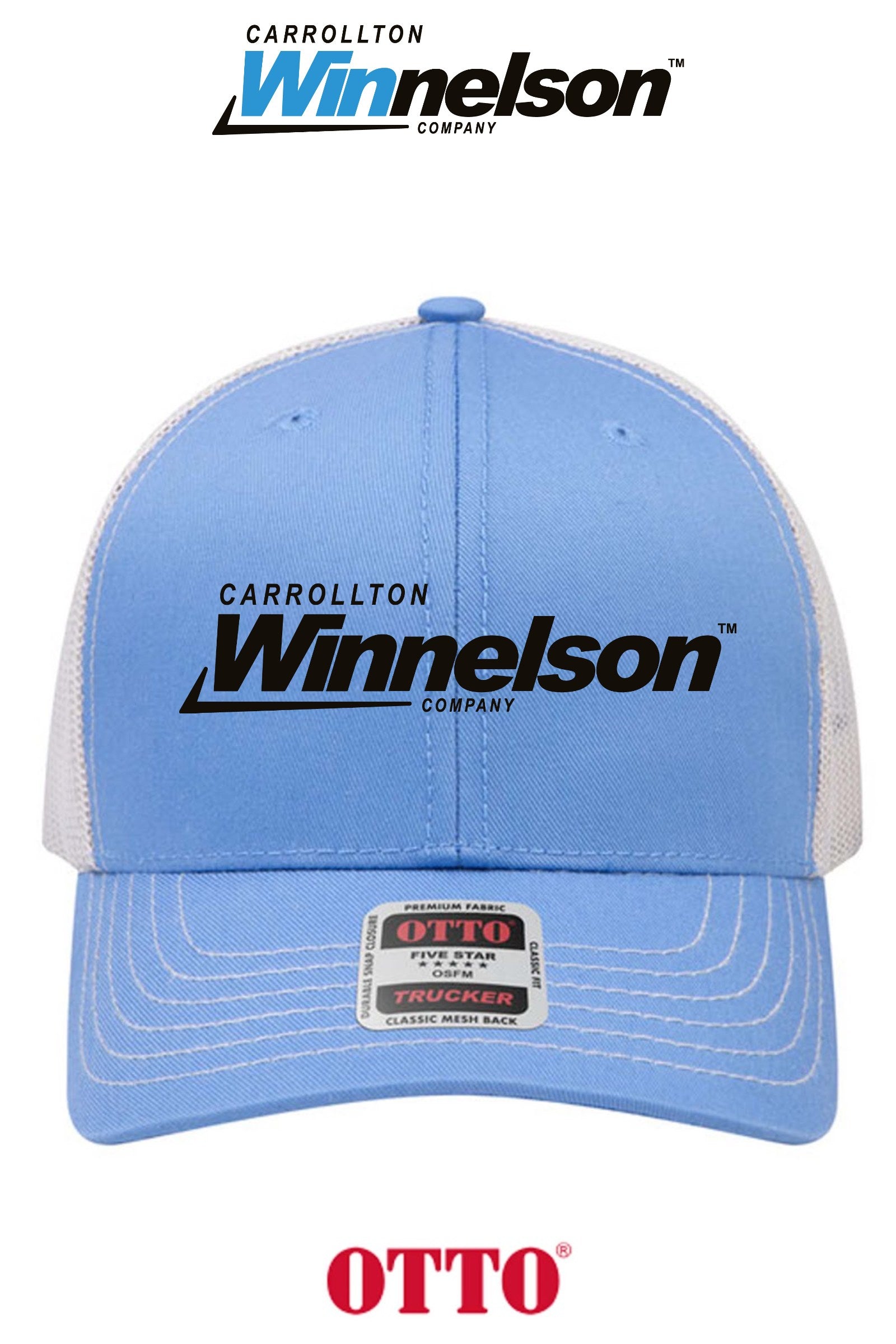 **BULK BUY SPECIAL** OTTO CAP® 6 Panel Mid Profile Mesh Back Trucker Hat - Carrollton Winnelson