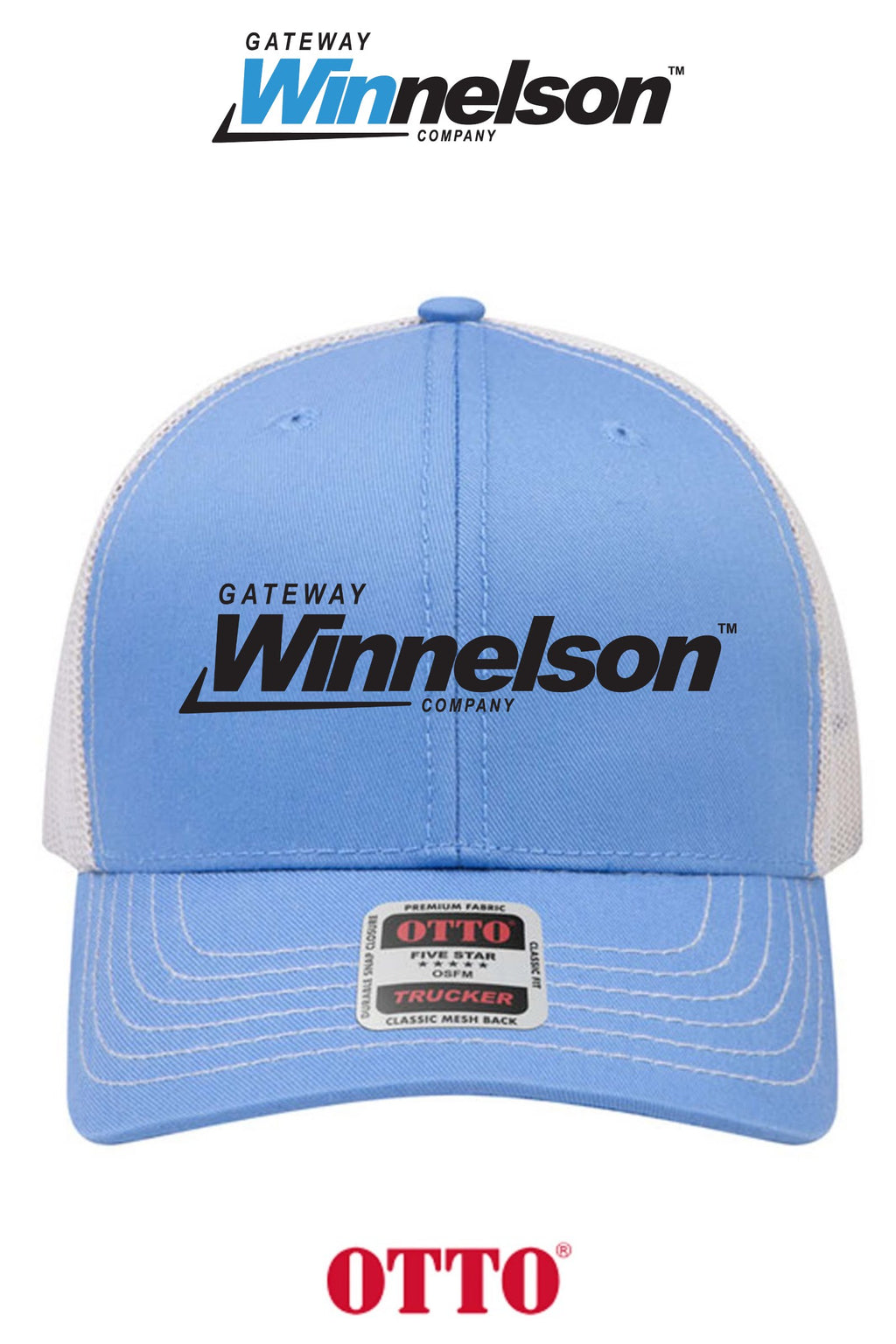 **BULK BUY SPECIAL** OTTO CAP® 6 Panel Mid Profile Mesh Back Trucker Hat - Gateway Winnelson