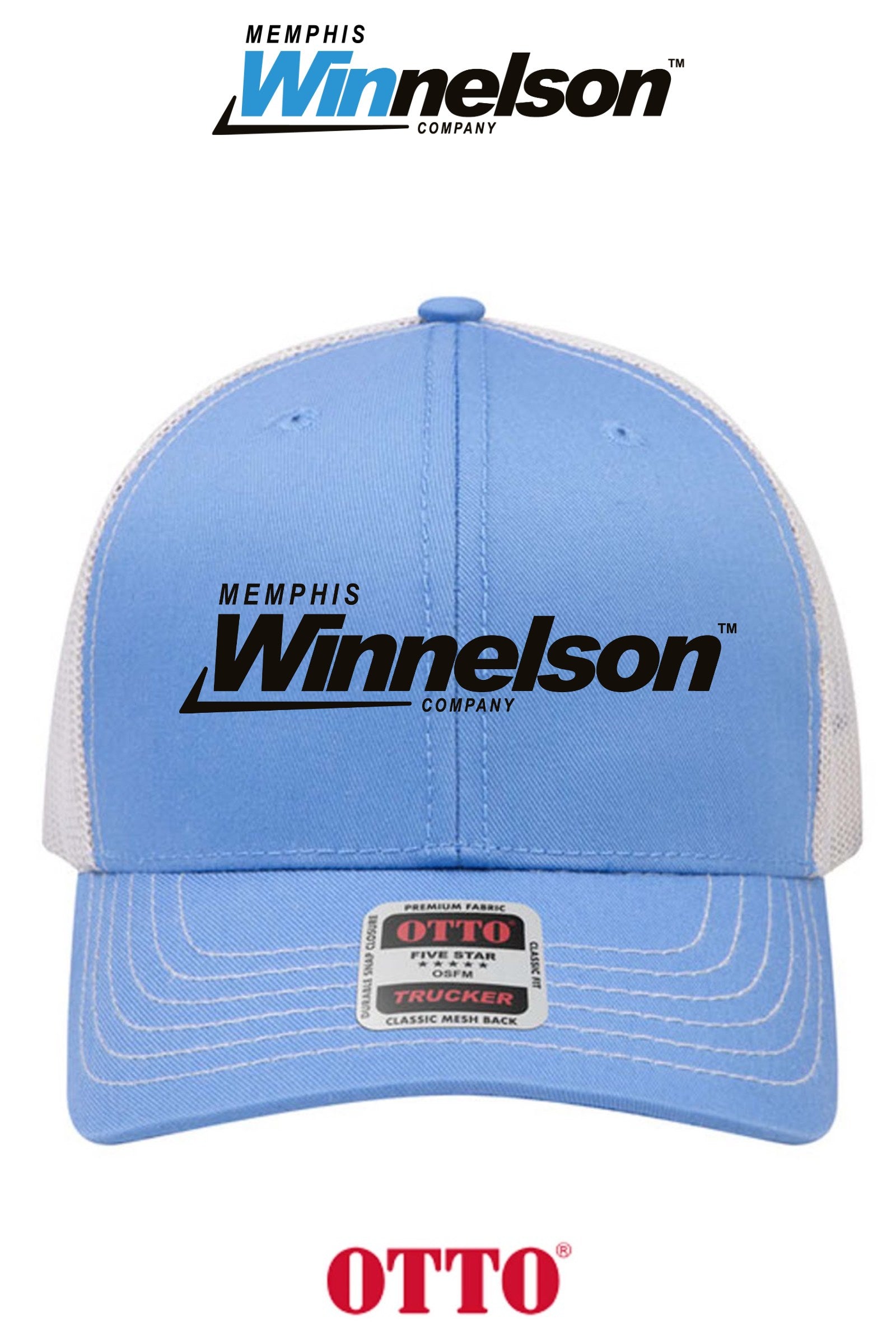 **BULK BUY SPECIAL** OTTO CAP® 6 Panel Mid Profile Mesh Back Trucker Hat - Memphis Winnelson