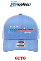 **BULK BUY SPECIAL** OTTO CAP® 6 Panel Mid Profile Mesh Back Trucker Hat - Midland Winnelson - Patriot
