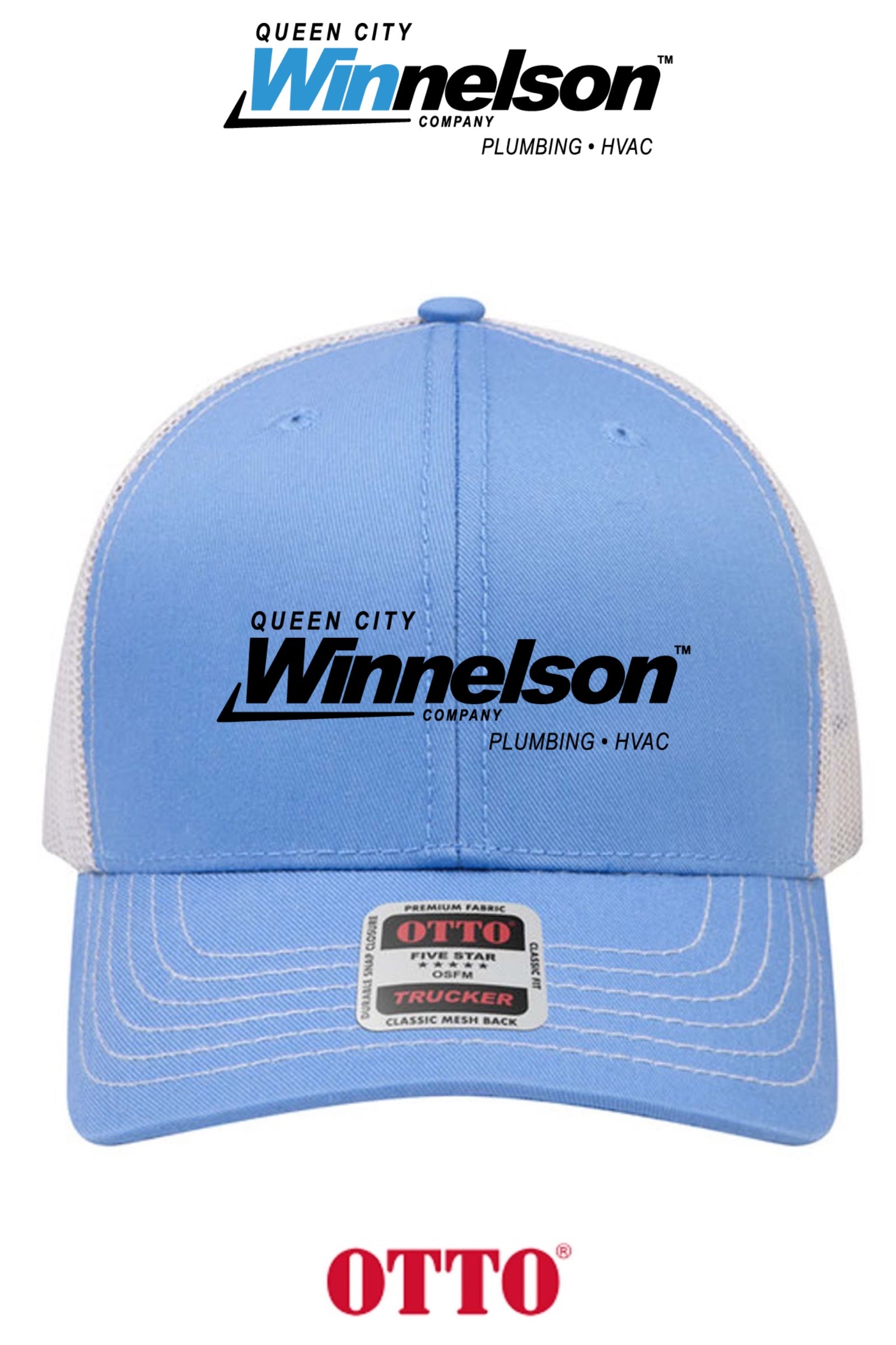 **BULK BUY SPECIAL** OTTO CAP® 6 Panel Mid Profile Mesh Back Trucker Hat - Queen City Winnelson