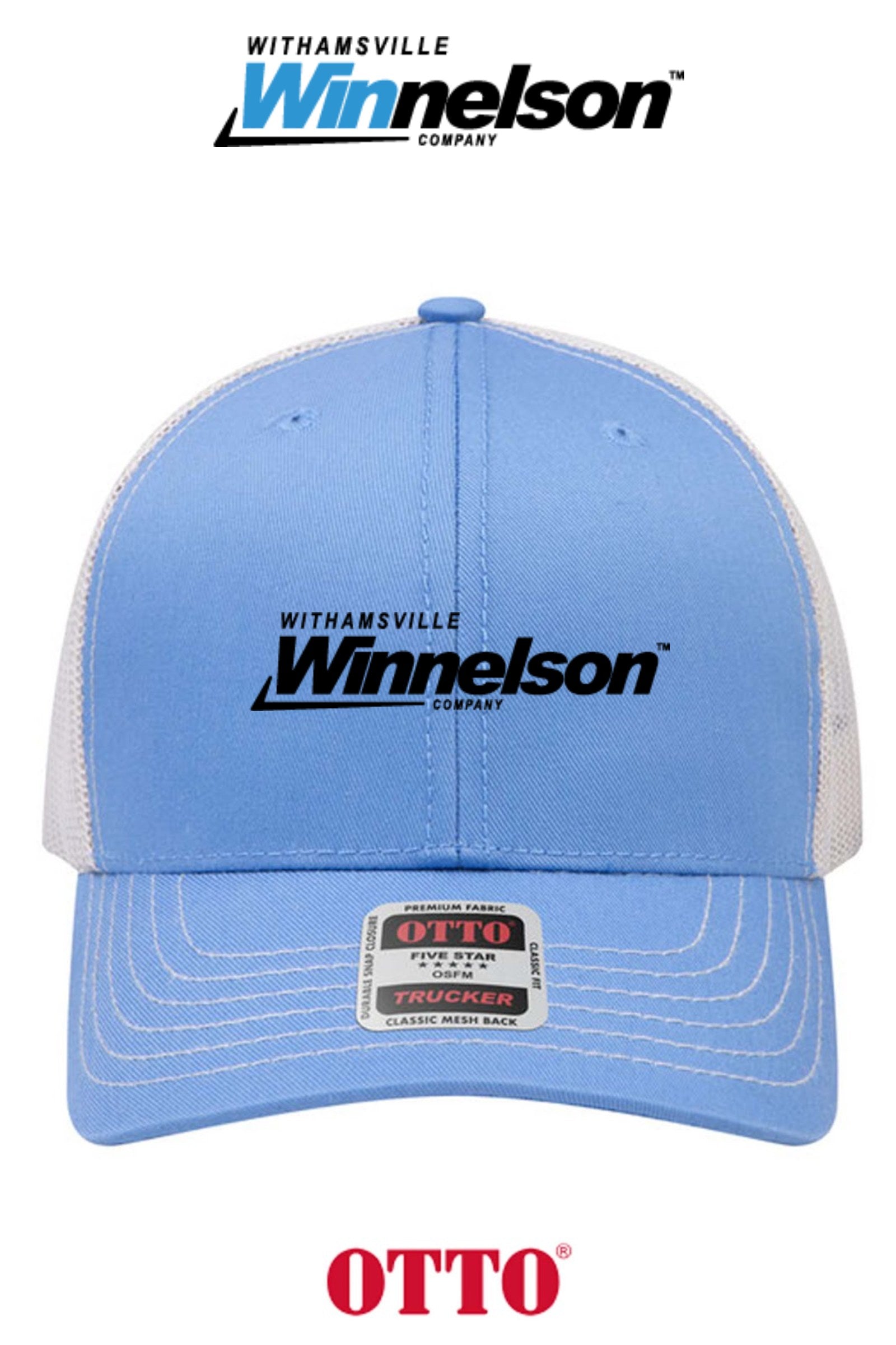 **BULK BUY SPECIAL** OTTO CAP® 6 Panel Mid Profile Mesh Back Trucker Hat - Withamsville Winnelson