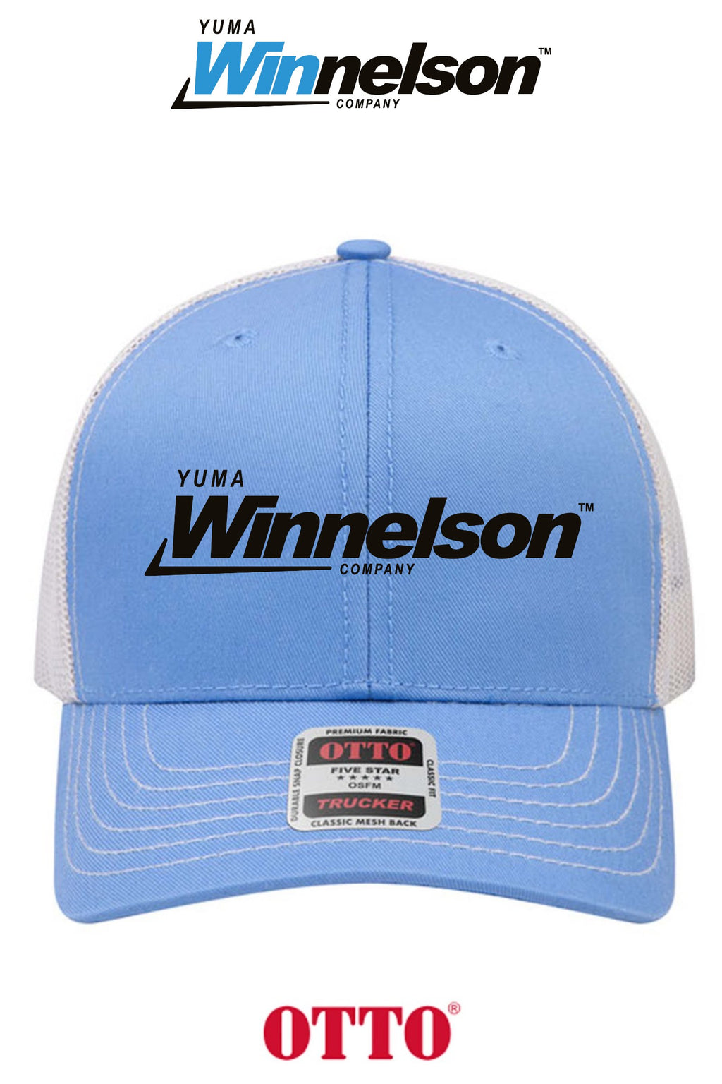 **BULK BUY SPECIAL** OTTO CAP® 6 Panel Mid Profile Mesh Back Trucker Hat - Yuma Winnelson