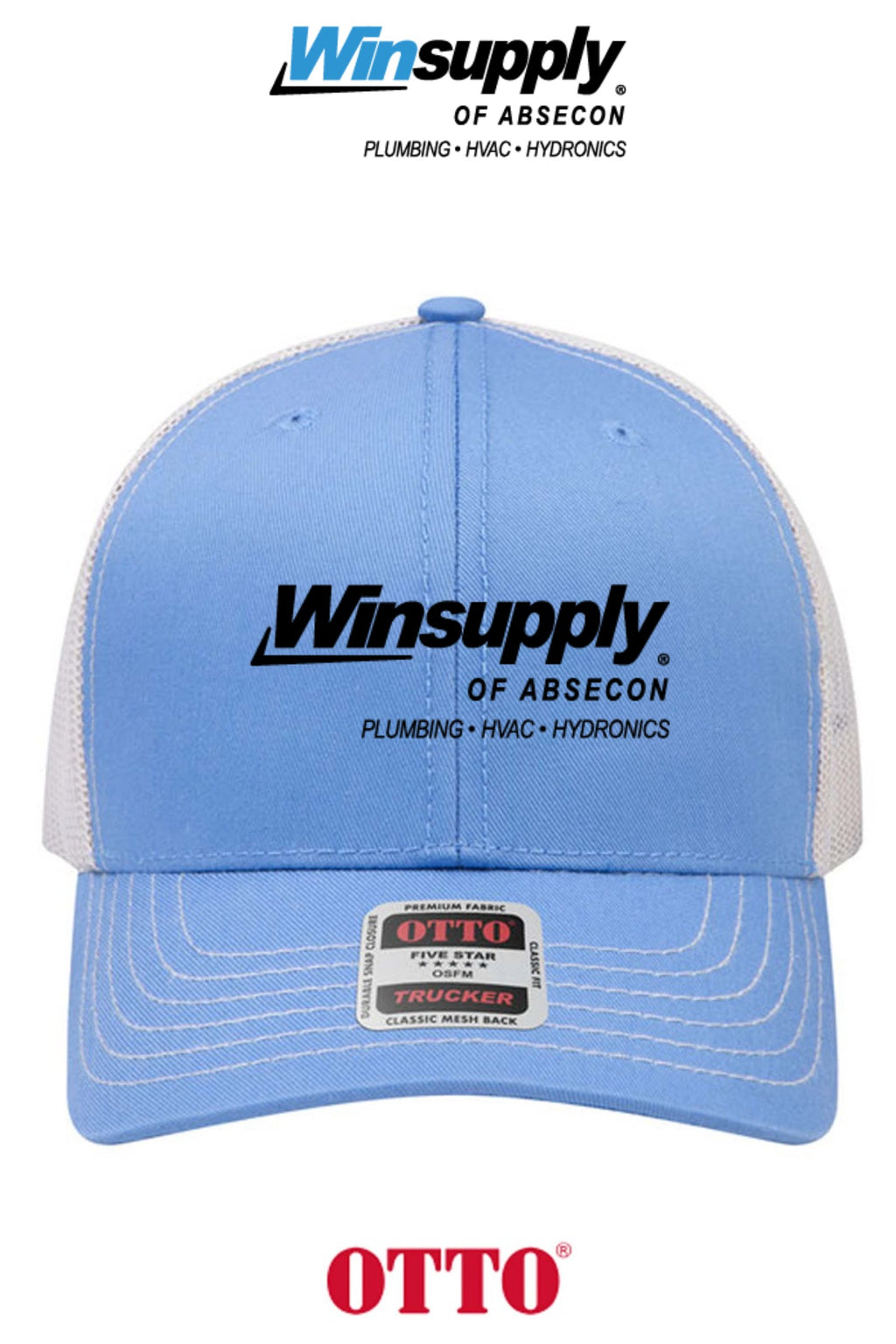 **BULK BUY SPECIAL** OTTO CAP® 6 Panel Mid Profile Mesh Back Trucker Hat - Winsupply of Absecon