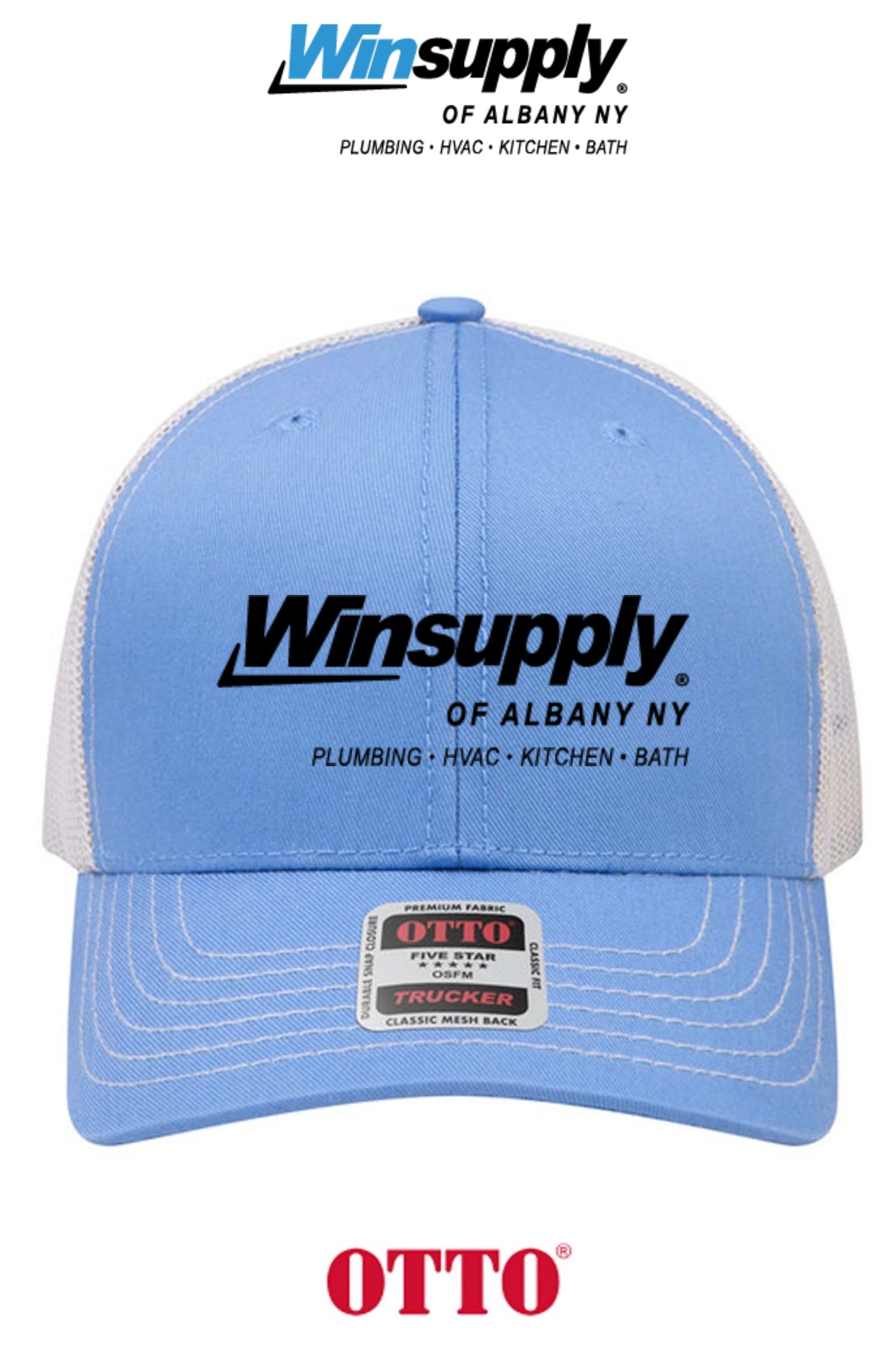 **BULK BUY SPECIAL** OTTO CAP® 6 Panel Mid Profile Mesh Back Trucker Hat - Winsupply of Albany NY