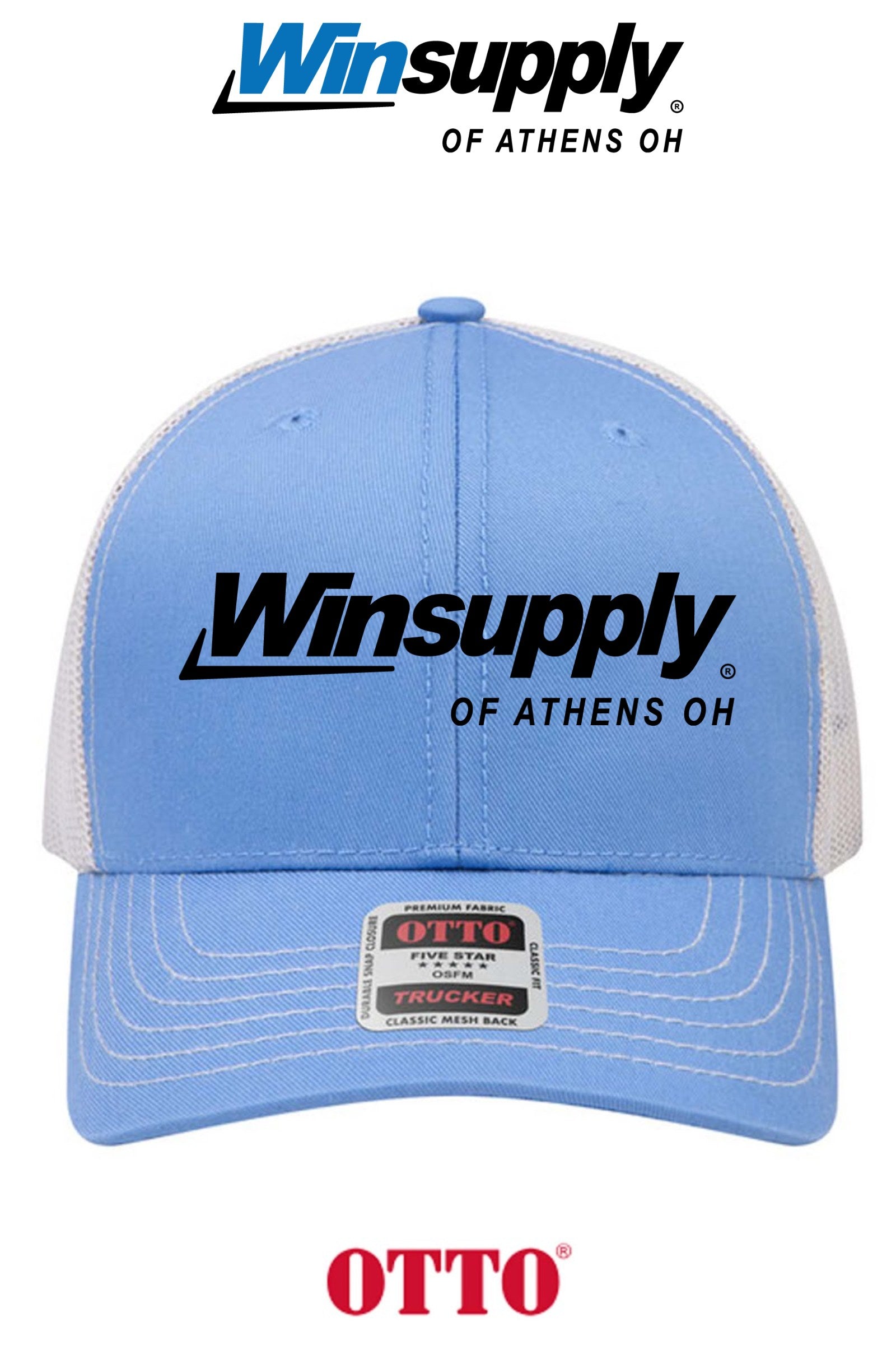 **BULK BUY SPECIAL** OTTO CAP® 6 Panel Mid Profile Mesh Back Trucker Hat - Winsupply of Athens OH
