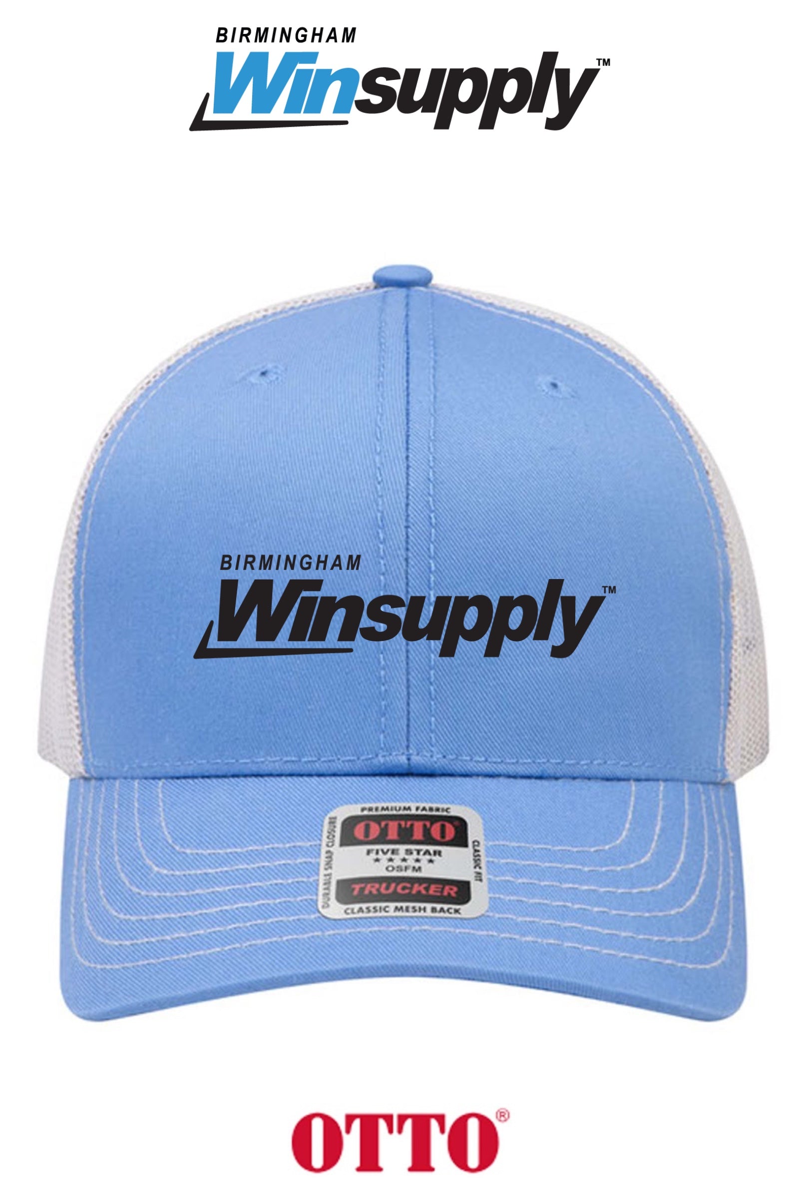 **BULK BUY SPECIAL** OTTO CAP® 6 Panel Mid Profile Mesh Back Trucker Hat - Birmingham Winsupply