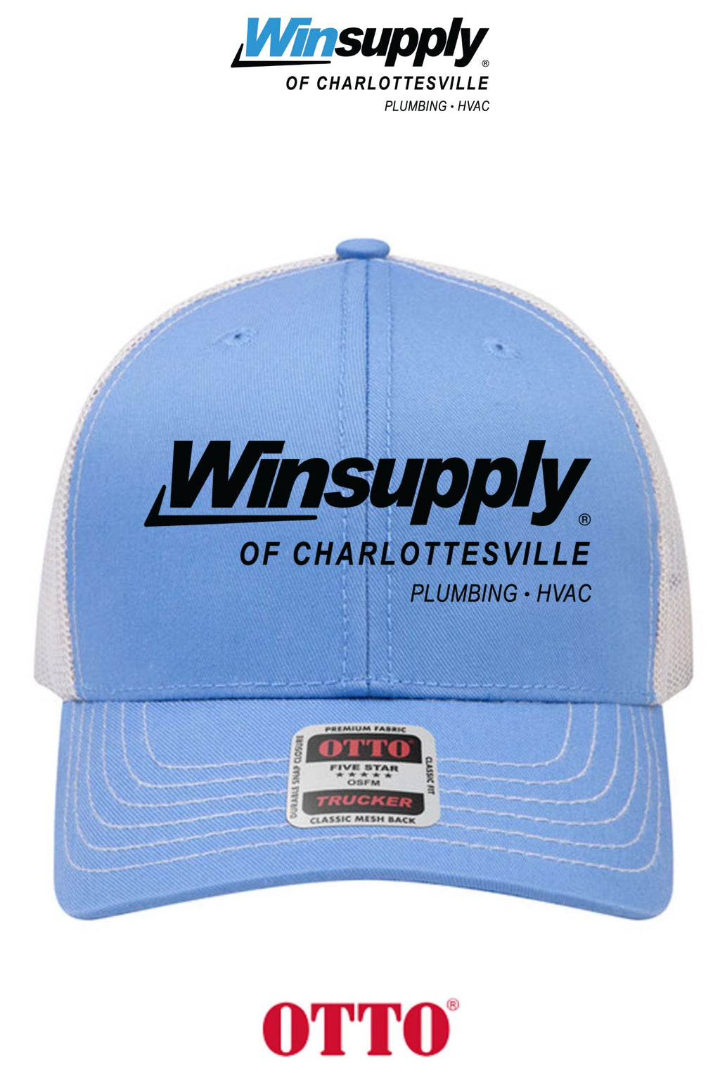 **BULK BUY SPECIAL** OTTO CAP® 6 Panel Mid Profile Mesh Back Trucker Hat - Winsupply Of Charlottesville