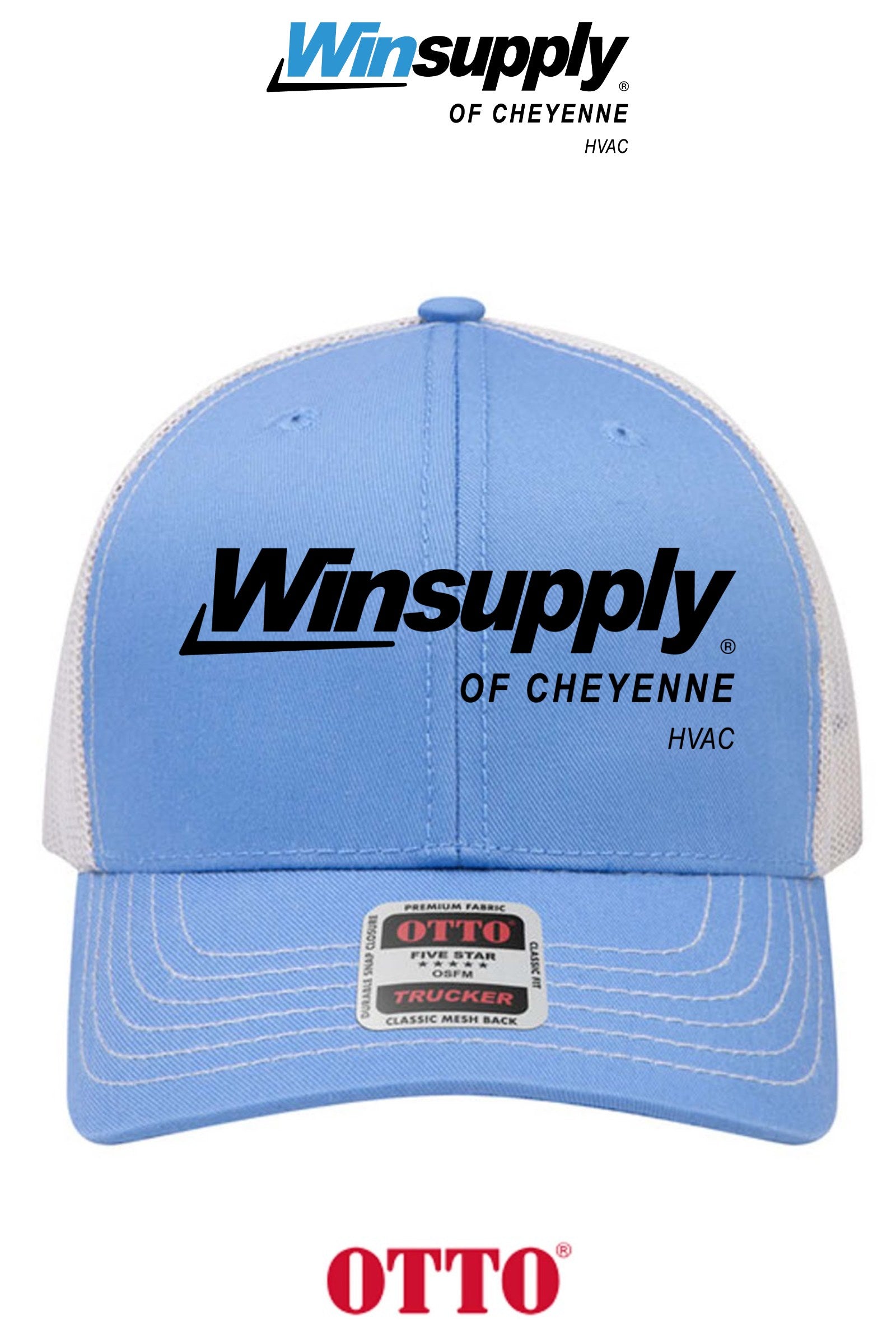 **BULK BUY SPECIAL** OTTO CAP® 6 Panel Mid Profile Mesh Back Trucker Hat - Winsupply of Cheyenne