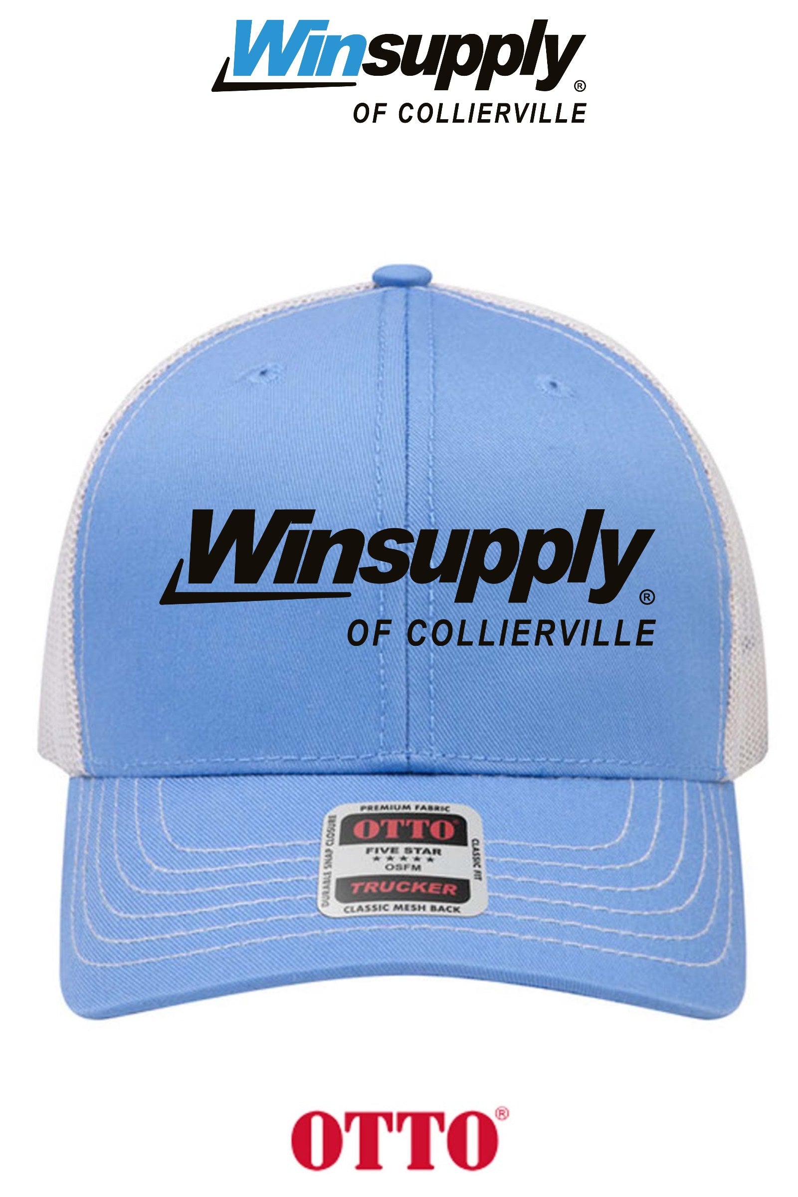 **BULK BUY SPECIAL** OTTO CAP® 6 Panel Mid Profile Mesh Back Trucker Hat - Winston Salem Noland