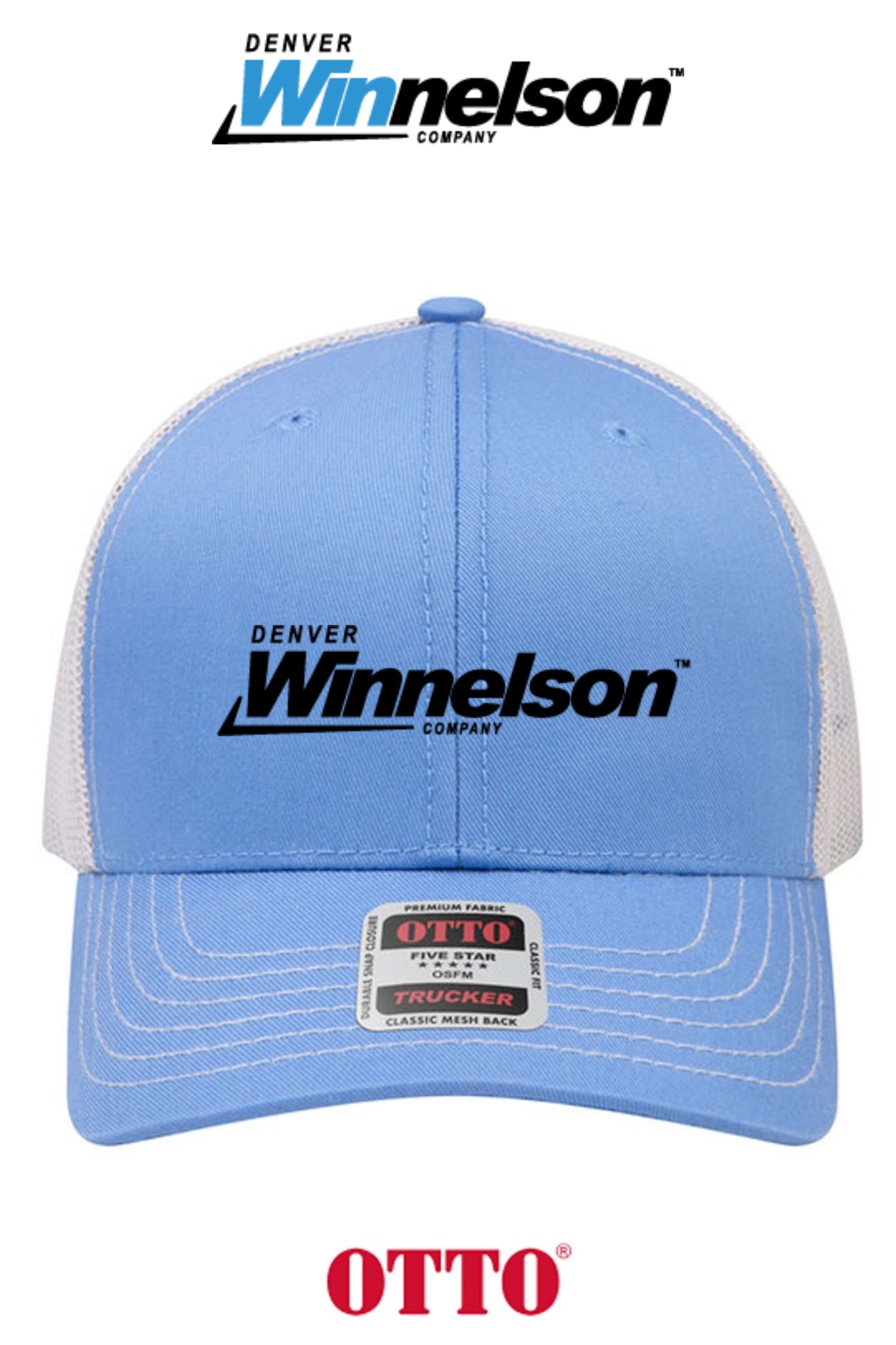 **BULK BUY SPECIAL** OTTO CAP® 6 Panel Mid Profile Mesh Back Trucker Hat - Denver Winnelson