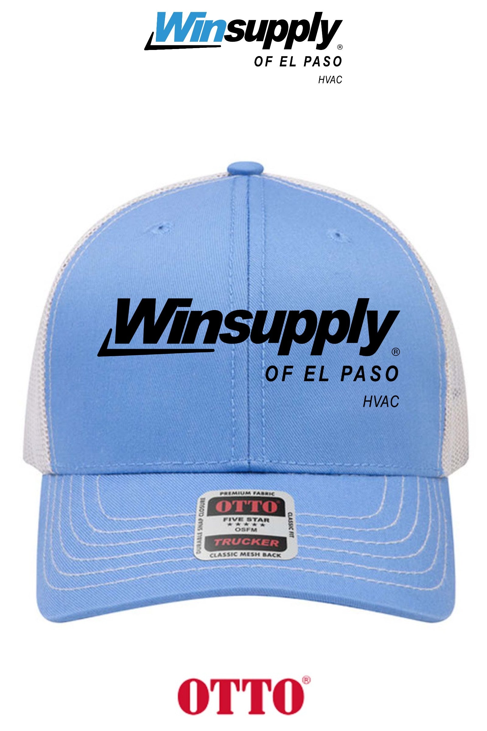 **BULK BUY SPECIAL** OTTO CAP® 6 Panel Mid Profile Mesh Back Trucker Hat - Winsupply of El Paso