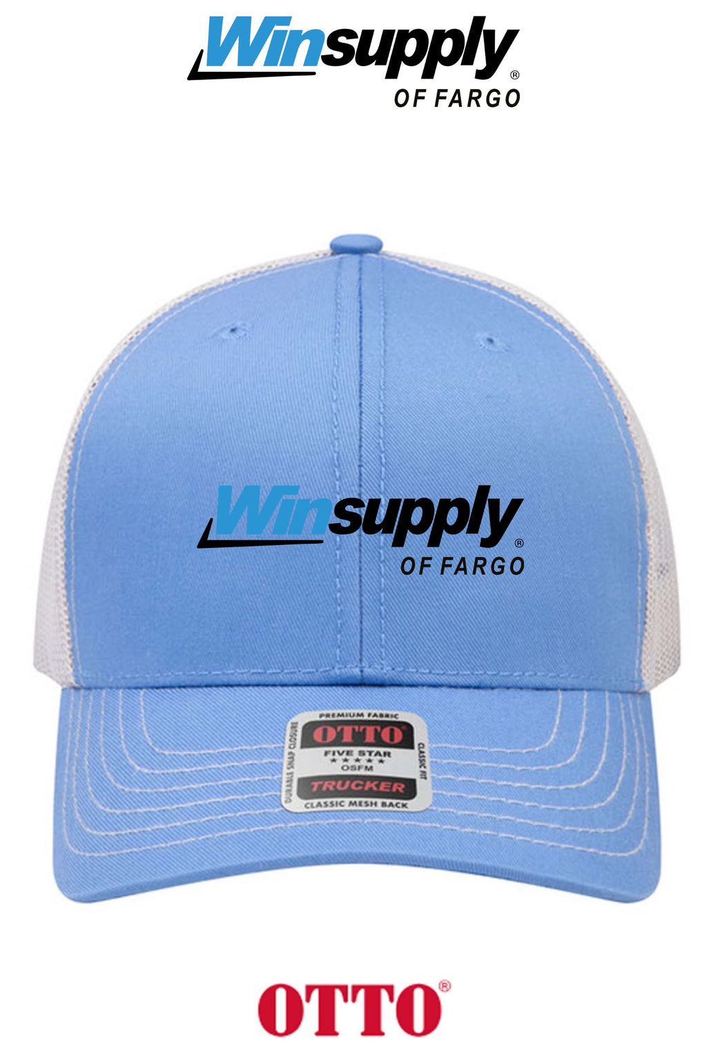 **BULK BUY SPECIAL** OTTO CAP® 6 Panel Mid Profile Mesh Back Trucker Hat - Winsupply of Fargo
