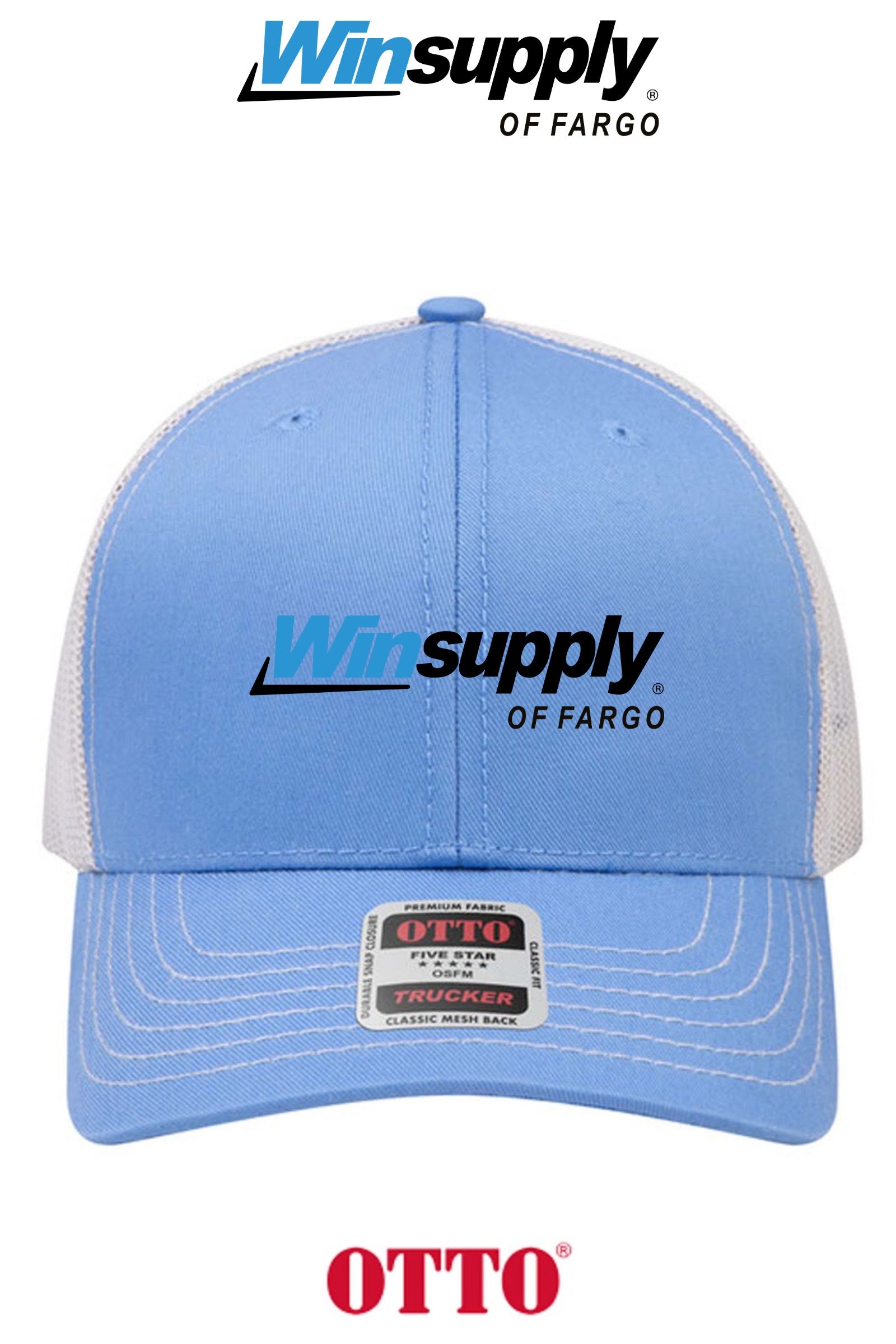 **BULK BUY SPECIAL** OTTO CAP® 6 Panel Mid Profile Mesh Back Trucker Hat - Winsupply of Fargo