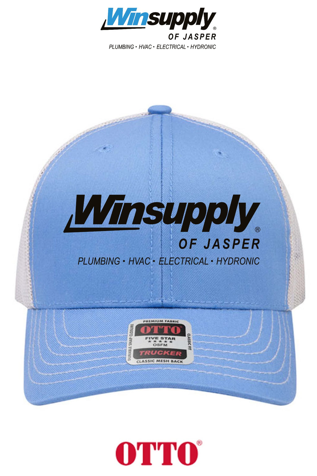 **BULK BUY SPECIAL** OTTO CAP® 6 Panel Mid Profile Mesh Back Trucker Hat - Winsupply of Jasper