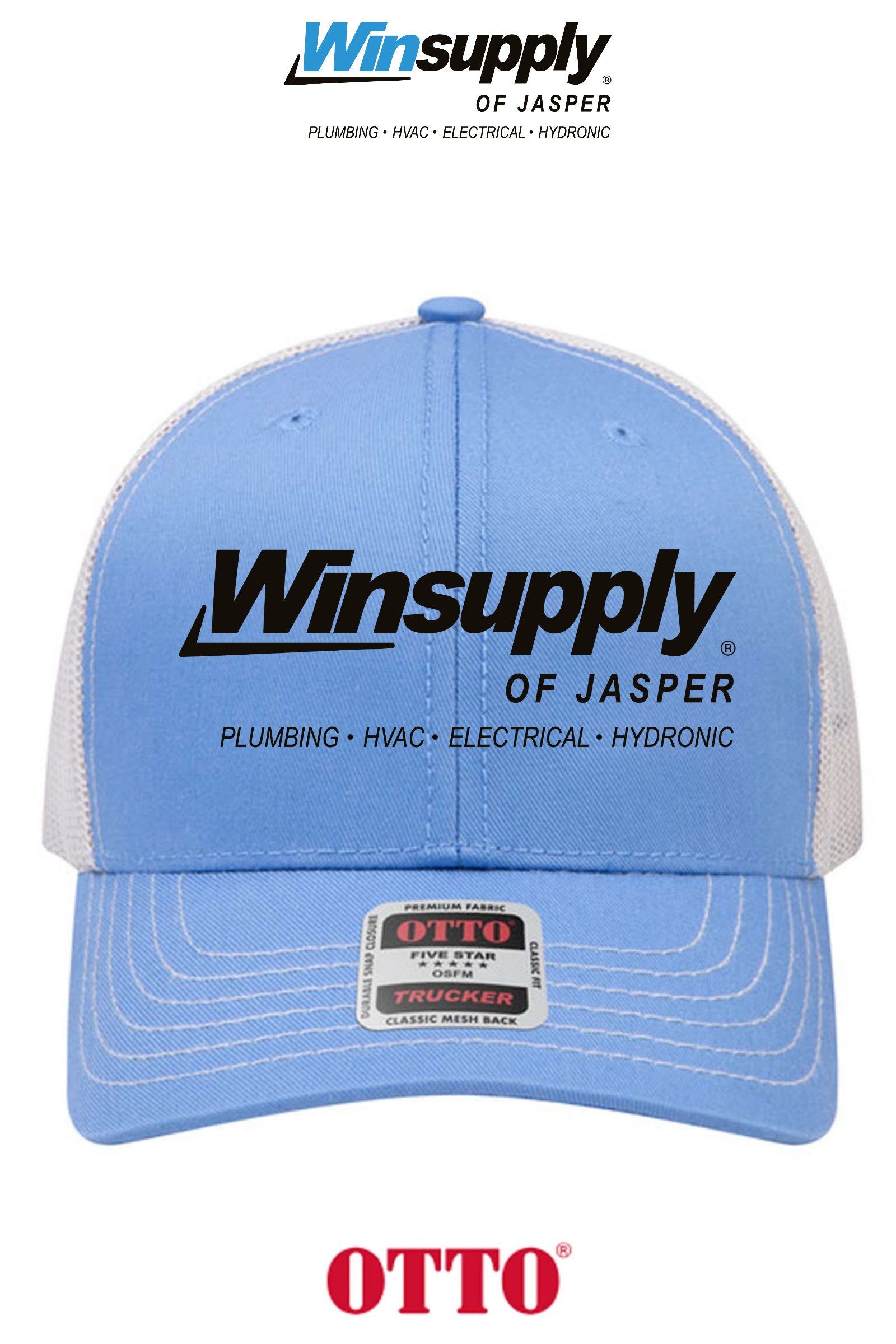 **BULK BUY SPECIAL** OTTO CAP® 6 Panel Mid Profile Mesh Back Trucker Hat - Winsupply of Jasper