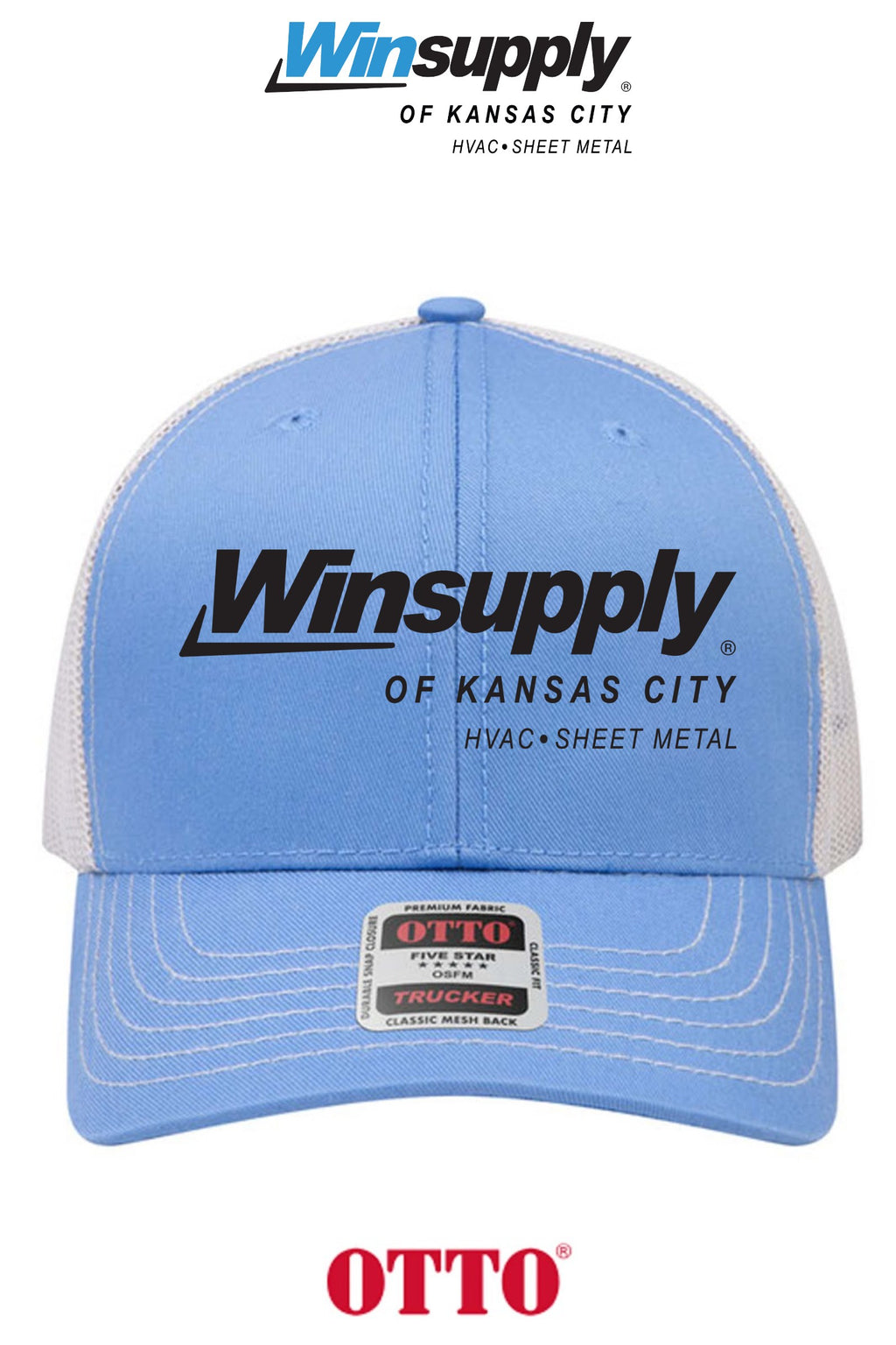 **BULK BUY SPECIAL** OTTO CAP® 6 Panel Mid Profile Mesh Back Trucker Hat - Winsupply of Kansas City