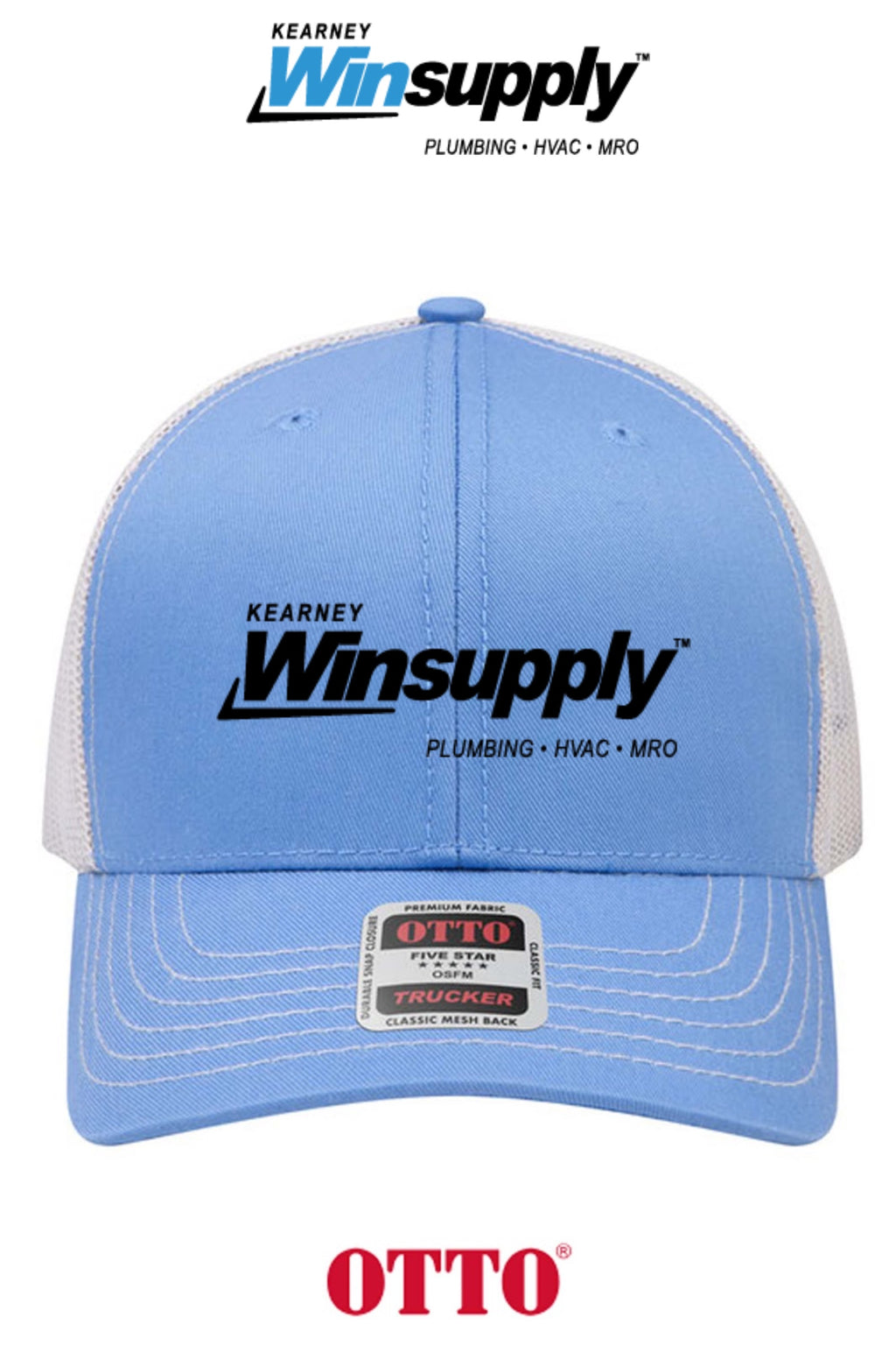 **BULK BUY SPECIAL** OTTO CAP® 6 Panel Mid Profile Mesh Back Trucker Hat - Kearney Winsupply