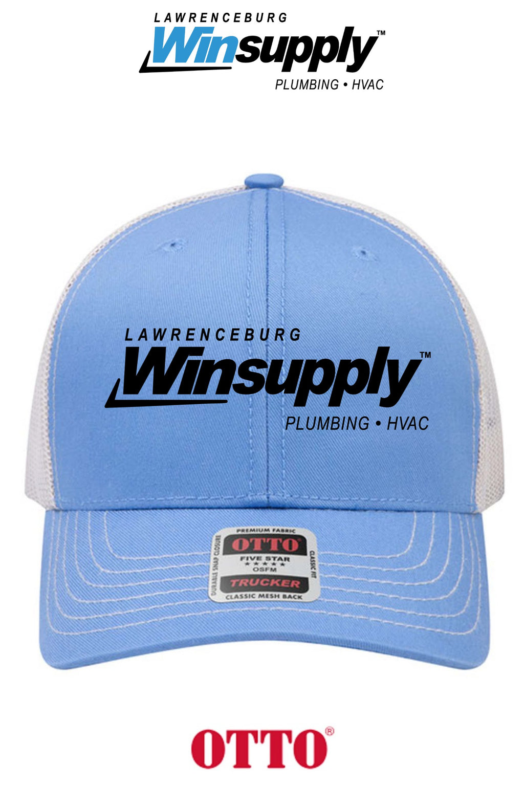 **BULK BUY SPECIAL** OTTO CAP® 6 Panel Mid Profile Mesh Back Trucker Hat - Lawrenceburg Winsupply