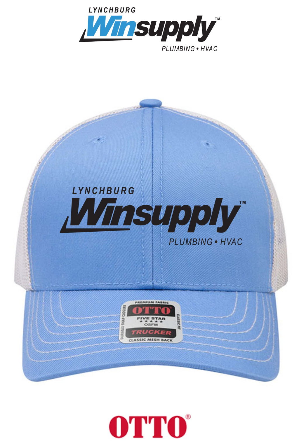 **BULK BUY SPECIAL** OTTO CAP® 6 Panel Mid Profile Mesh Back Trucker Hat - Lynchburg Winsupply