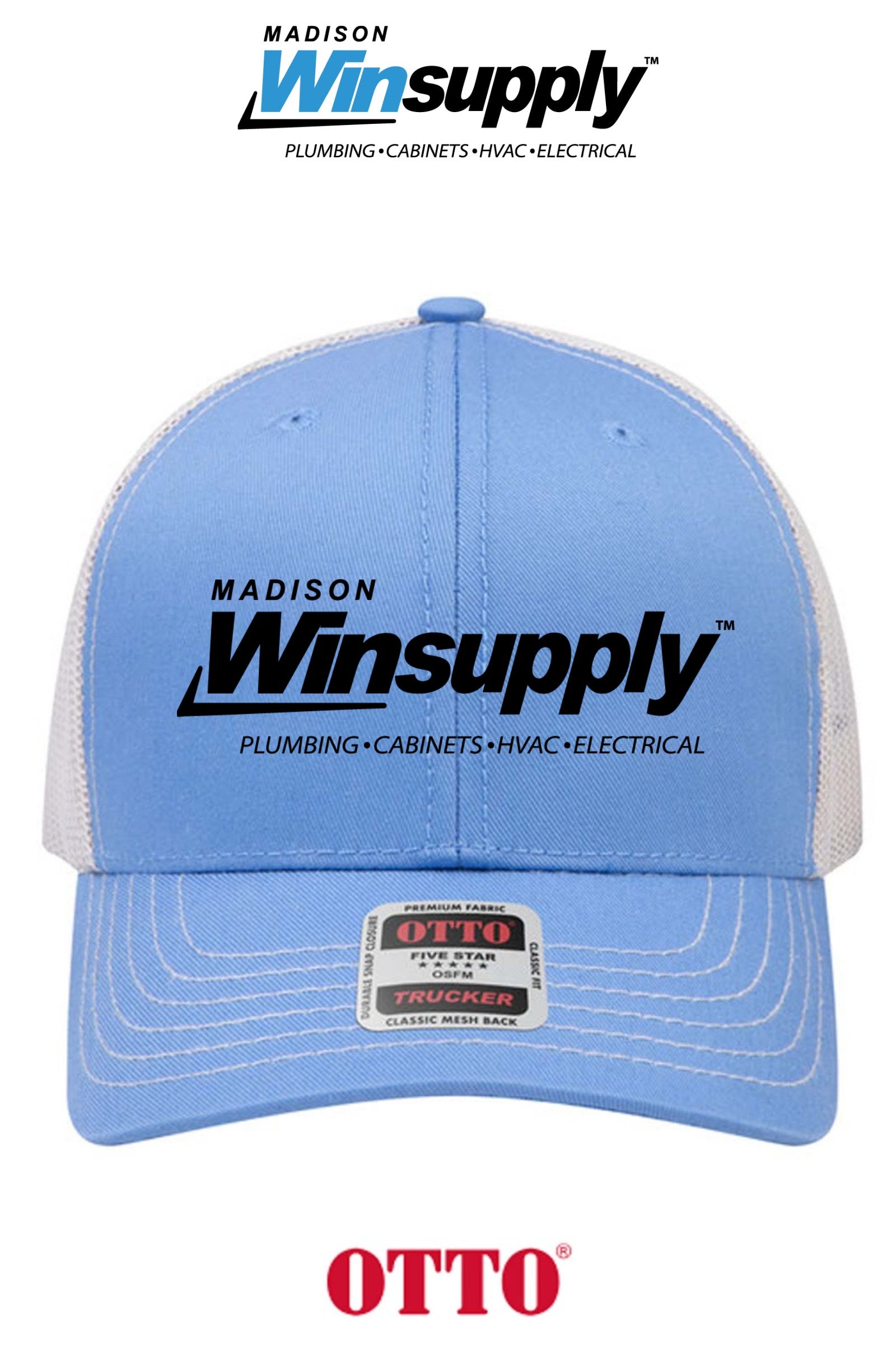 **BULK BUY SPECIAL** OTTO CAP® 6 Panel Mid Profile Mesh Back Trucker Hat - Madison Winsupply