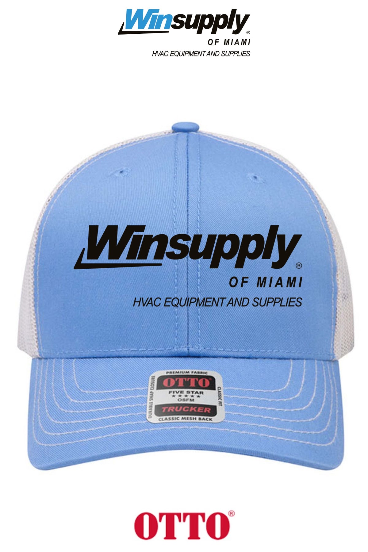 **BULK BUY SPECIAL** OTTO CAP® 6 Panel Mid Profile Mesh Back Trucker Hat - Winsupply of Miami