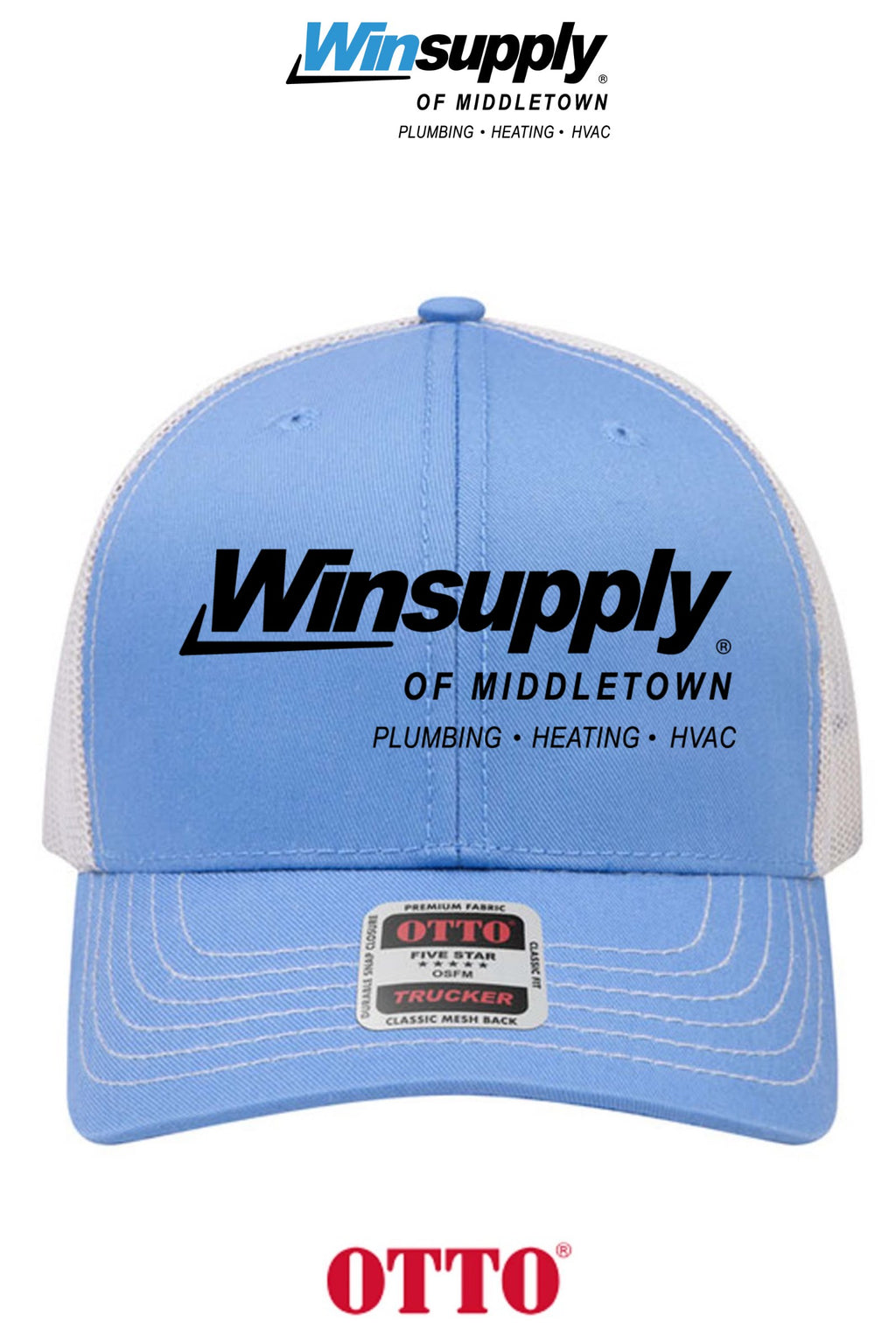 **BULK BUY SPECIAL** OTTO CAP® 6 Panel Mid Profile Mesh Back Trucker Hat - Winsupply of Middletown