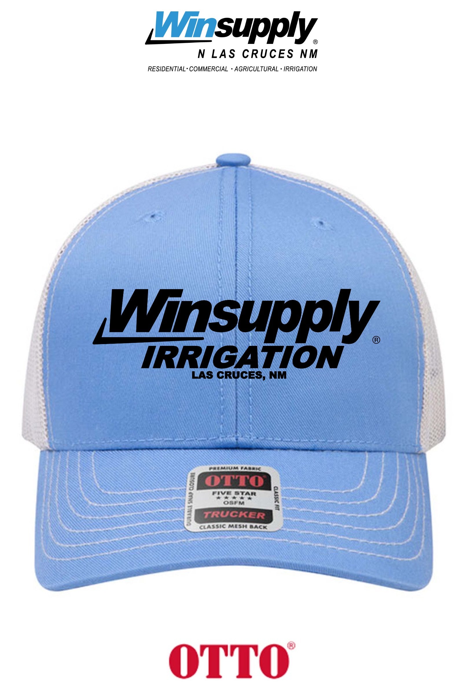 **BULK BUY SPECIAL** OTTO CAP® 6 Panel Mid Profile Mesh Back Trucker Hat - Winsupply N Las Cruces NM