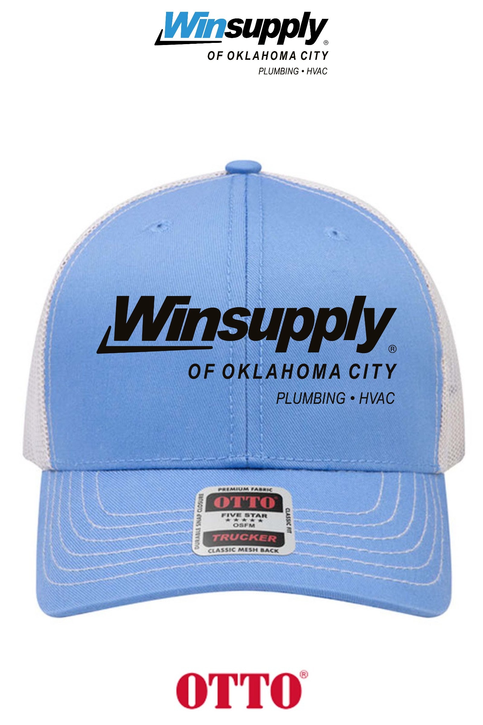 **BULK BUY SPECIAL** OTTO CAP® 6 Panel Mid Profile Mesh Back Trucker Hat - Winsupply of Oklahoma City