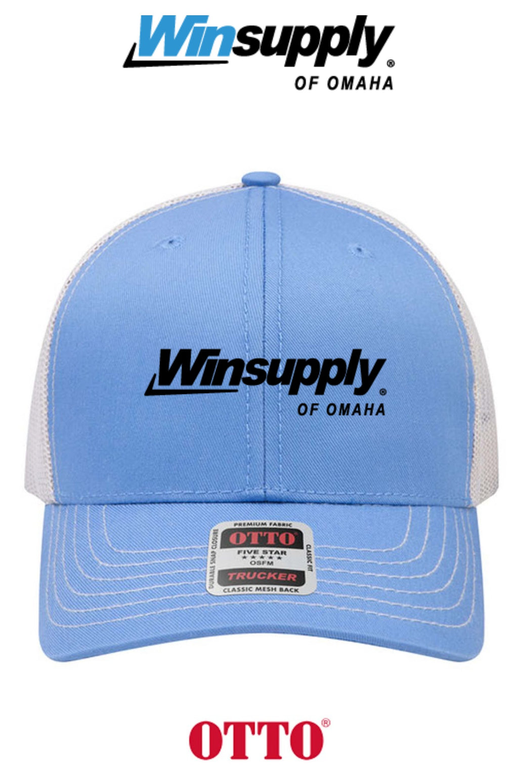 **BULK BUY SPECIAL** OTTO CAP® 6 Panel Mid Profile Mesh Back Trucker Hat - Winsupply of Omaha