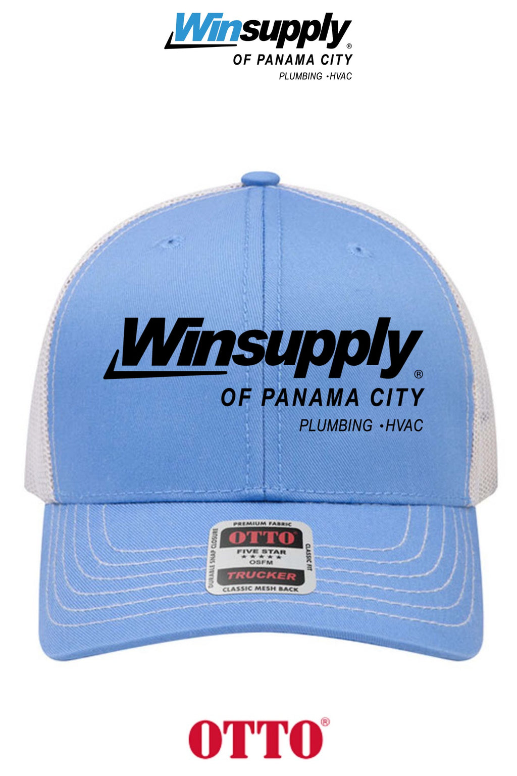 **BULK BUY SPECIAL** OTTO CAP® 6 Panel Mid Profile Mesh Back Trucker Hat - Winsupply of Panama City