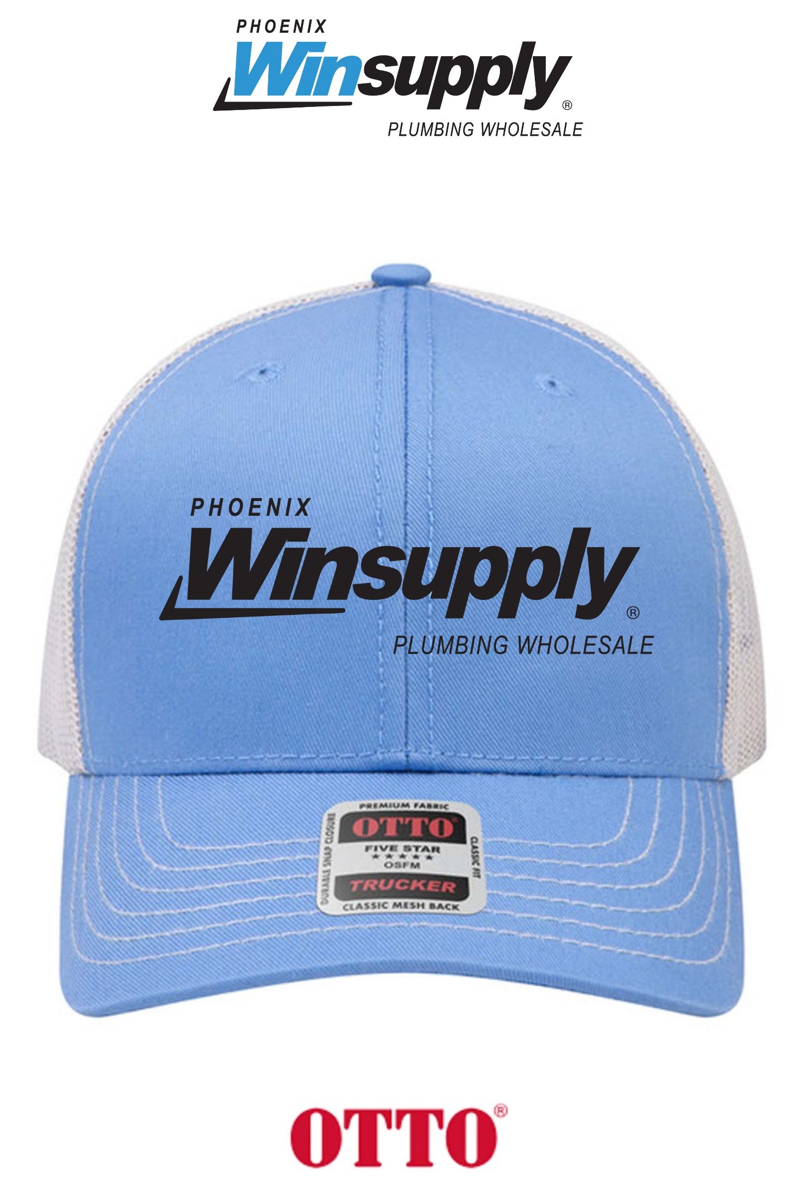 **BULK BUY SPECIAL** OTTO CAP® 6 Panel Mid Profile Mesh Back Trucker Hat - Phoenix Winsupply