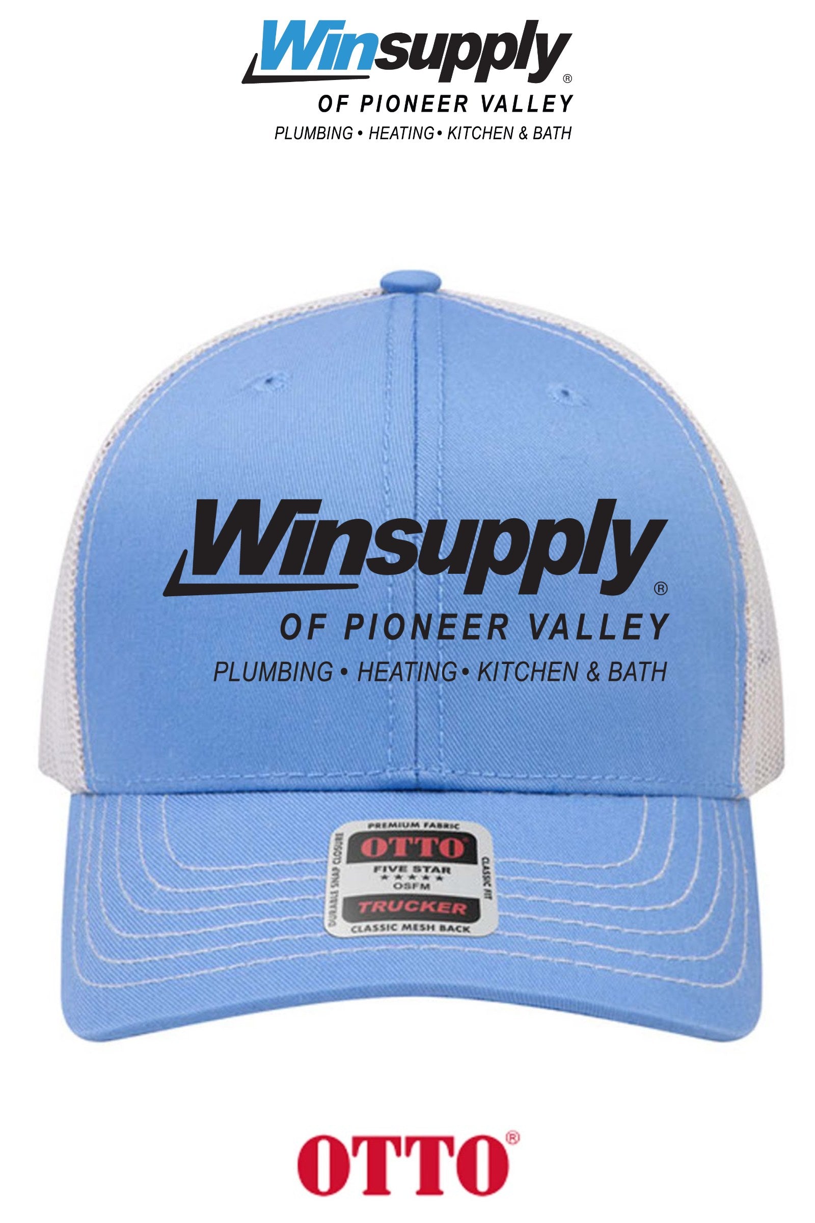 **BULK BUY SPECIAL** OTTO CAP® 6 Panel Mid Profile Mesh Back Trucker Hat - Winsupply of Pioneer Valley