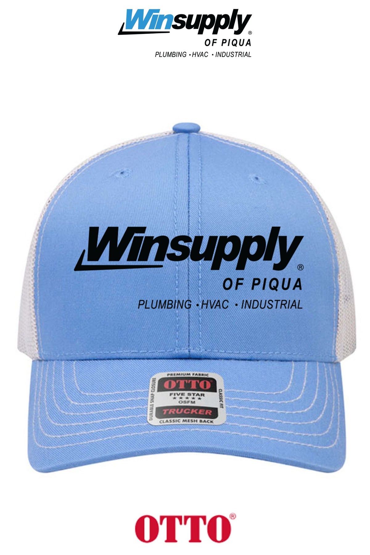 **BULK BUY SPECIAL** OTTO CAP® 6 Panel Mid Profile Mesh Back Trucker Hat - Winsupply of Piqua