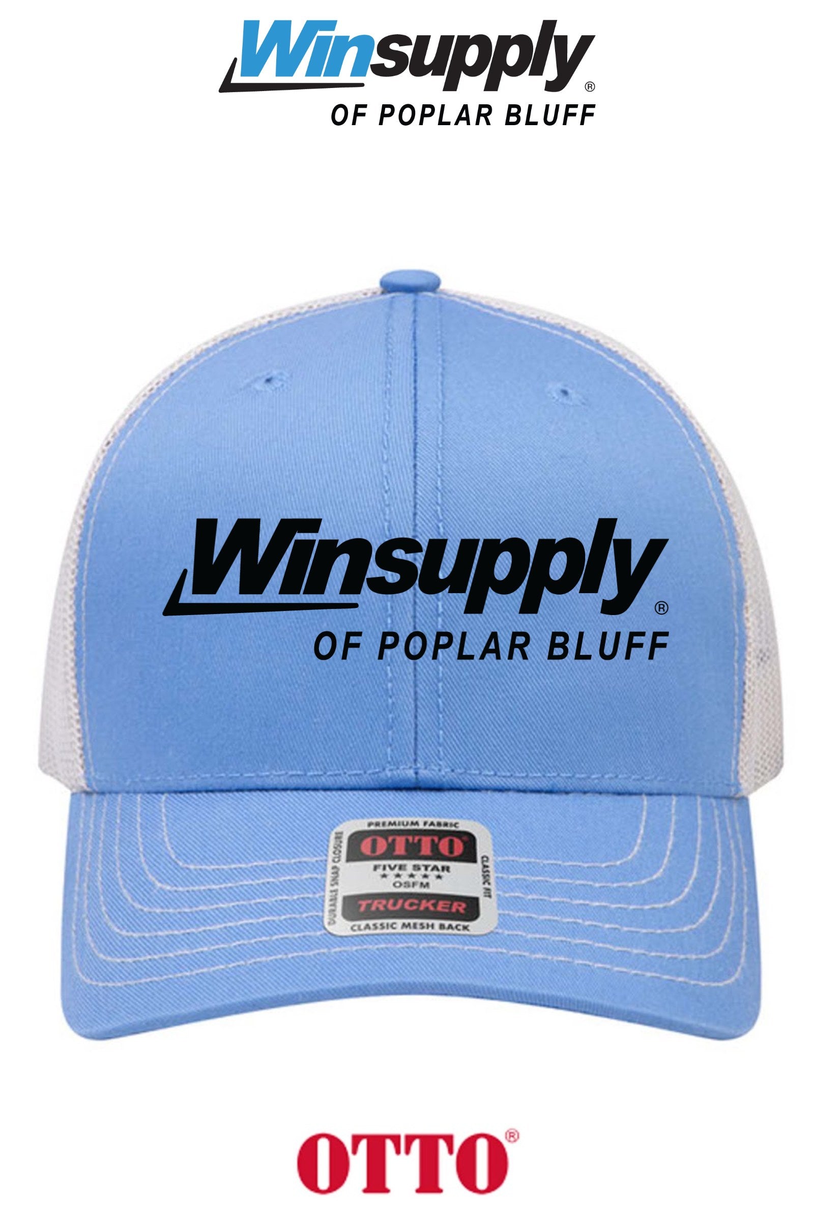**BULK BUY SPECIAL** OTTO CAP® 6 Panel Mid Profile Mesh Back Trucker Hat - Winsupply of Poplar Bluff