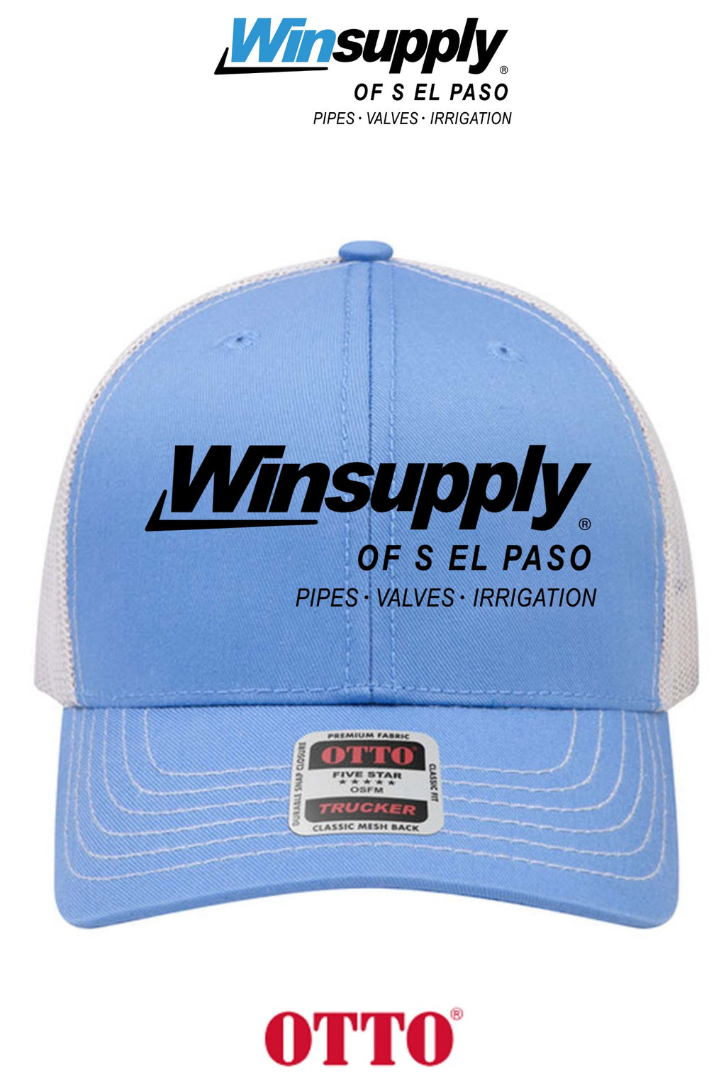 **BULK BUY SPECIAL** OTTO CAP® 6 Panel Mid Profile Mesh Back Trucker Hat - Winsupply of S El Paso