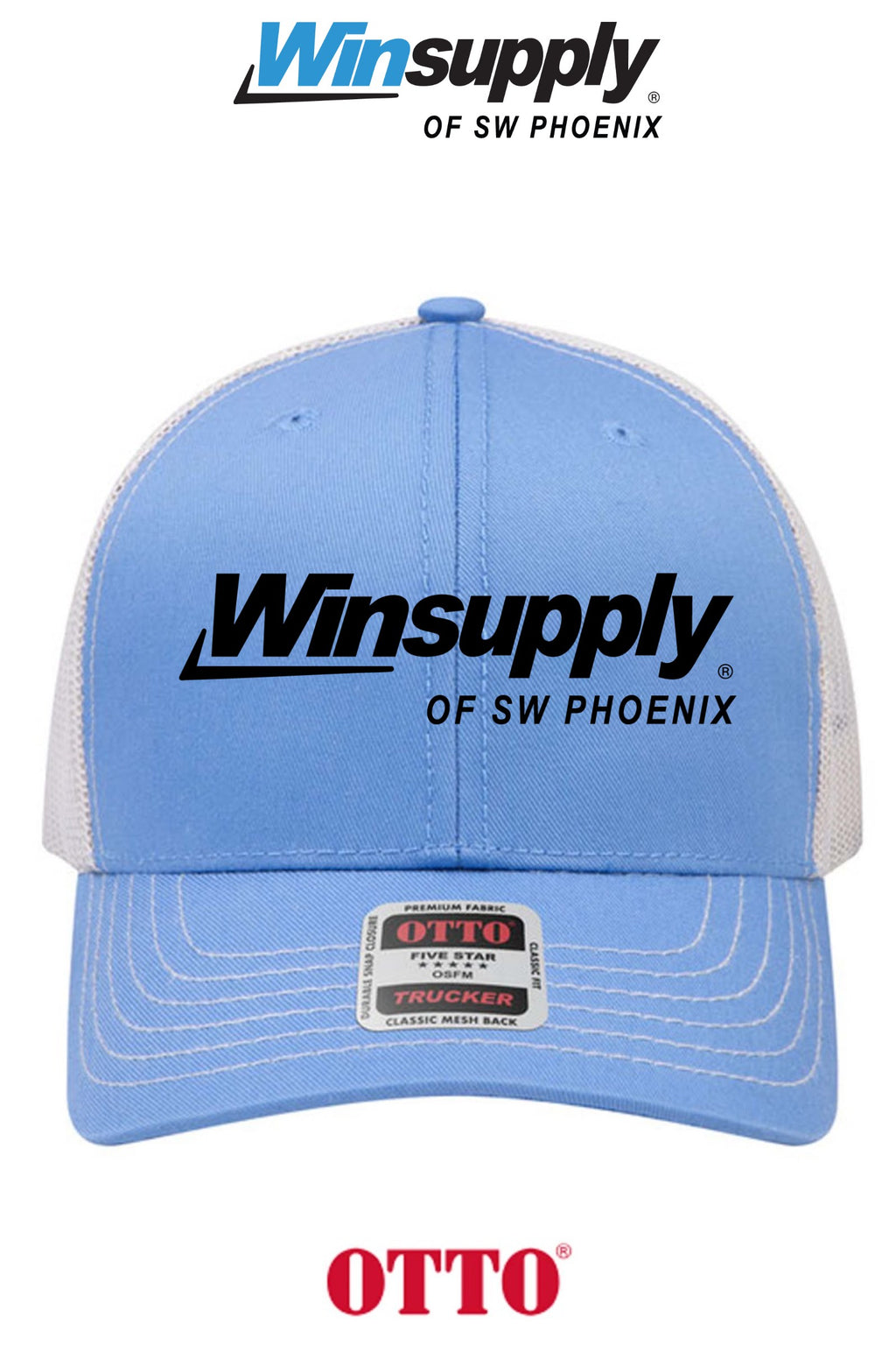 **BULK BUY SPECIAL** OTTO CAP® 6 Panel Mid Profile Mesh Back Trucker Hat - Winsupply of SW Phoenix