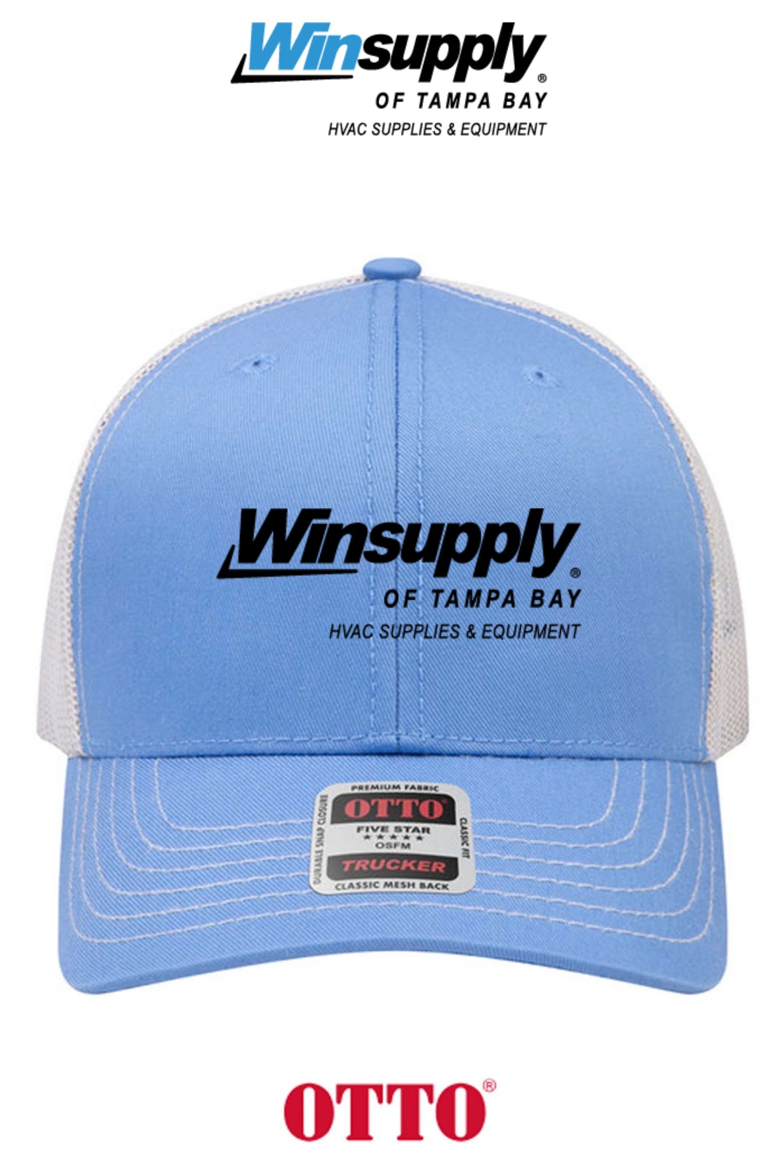 **BULK BUY SPECIAL** OTTO CAP® 6 Panel Mid Profile Mesh Back Trucker Hat - Winsupply of Tampa Bay