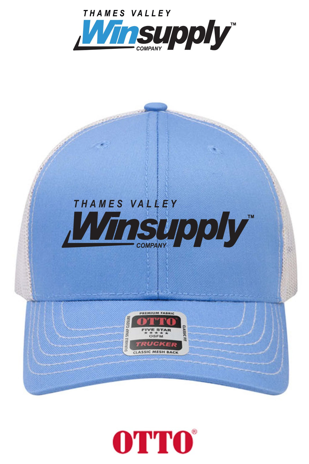 **BULK BUY SPECIAL** OTTO CAP® 6 Panel Mid Profile Mesh Back Trucker Hat - Thames Valley Winsupply