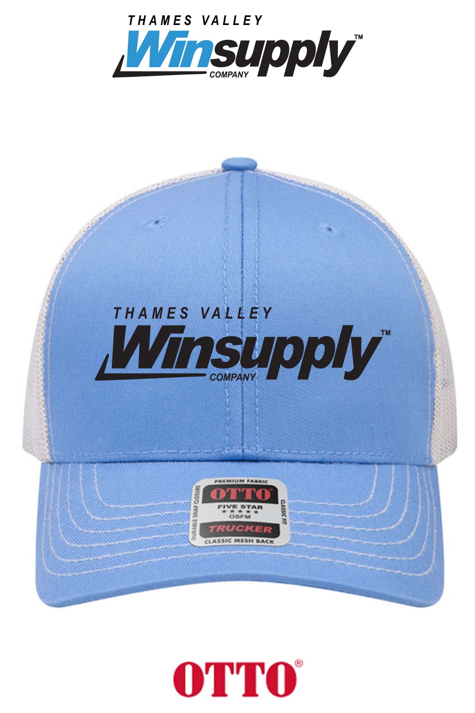 **BULK BUY SPECIAL** OTTO CAP® 6 Panel Mid Profile Mesh Back Trucker Hat - Thames Valley Winsupply