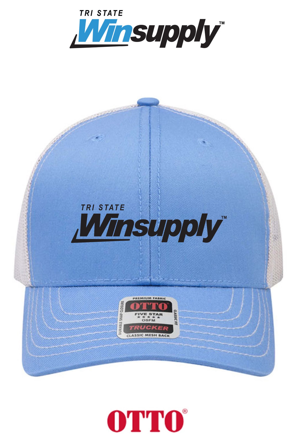 **BULK BUY SPECIAL** OTTO CAP® 6 Panel Mid Profile Mesh Back Trucker Hat - Tri-State Winsupply