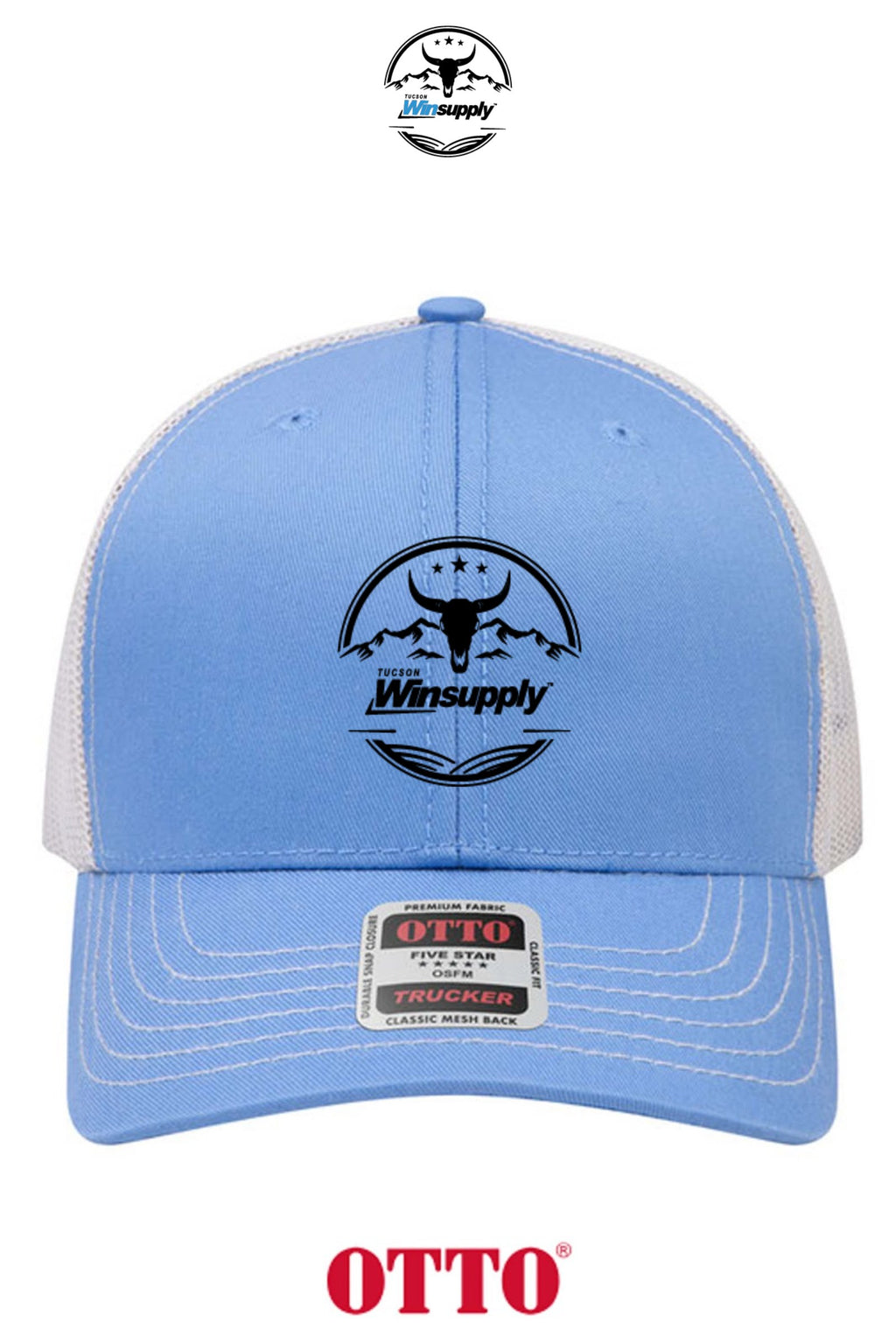 **BULK BUY SPECIAL** OTTO CAP® 6 Panel Mid Profile Mesh Back Trucker Hat - Winsupply Tucson AZ