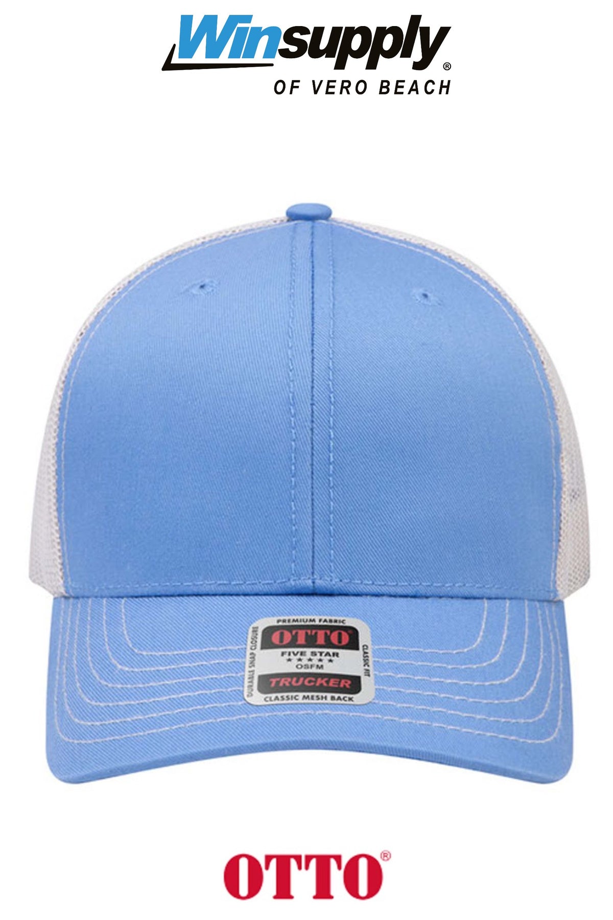 **BULK BUY SPECIAL** OTTO CAP® 6 Panel Mid Profile Mesh Back Trucker Hat - Winsupply of Vero Beach